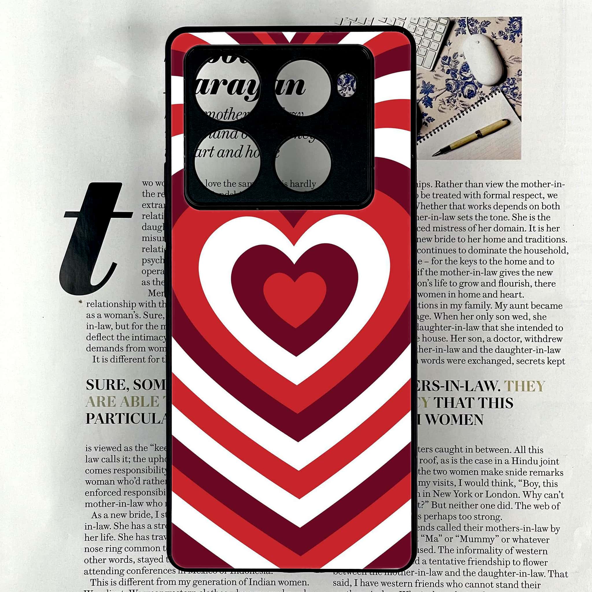 Infinix Note 40 Pro Plus - Heart Beat Series - Premium Metal Printed soft Bumper shock Proof Case