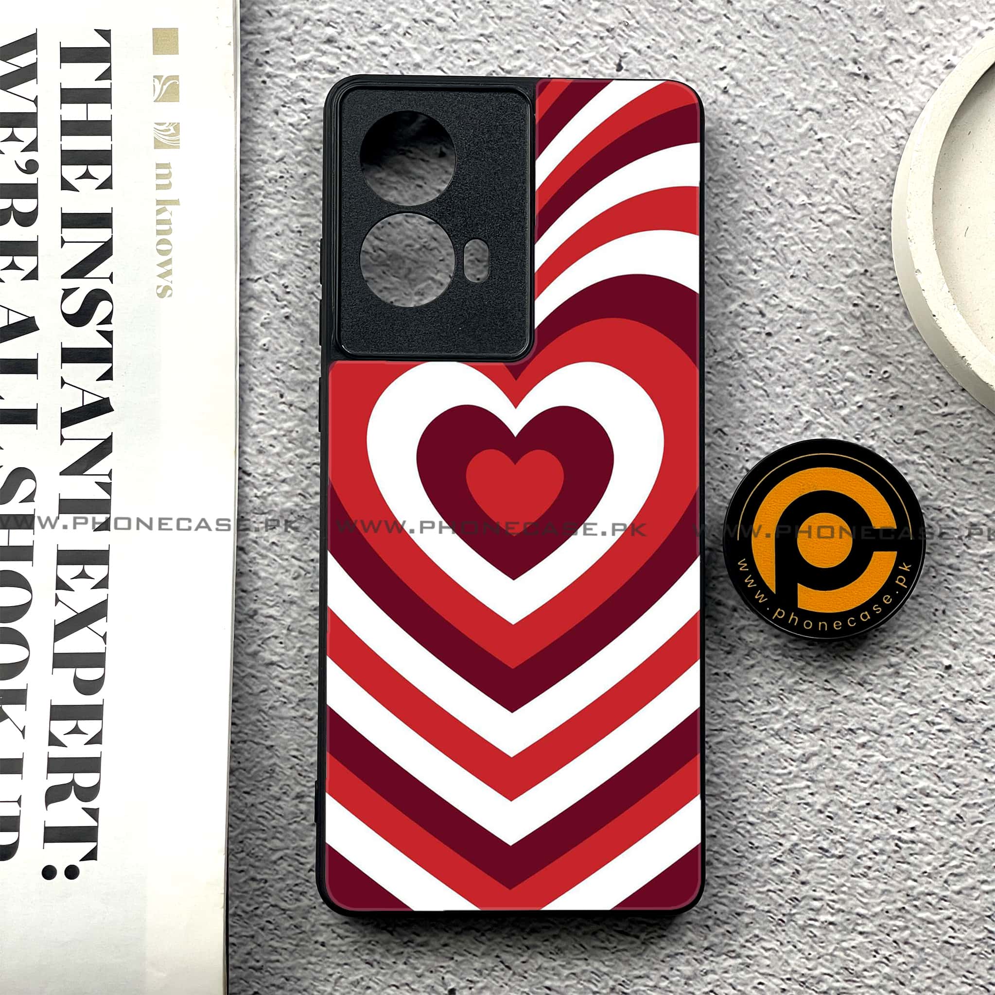 Moto G85 - Heart Beat Series - Premium Printed Glass soft Bumper shock Proof Case