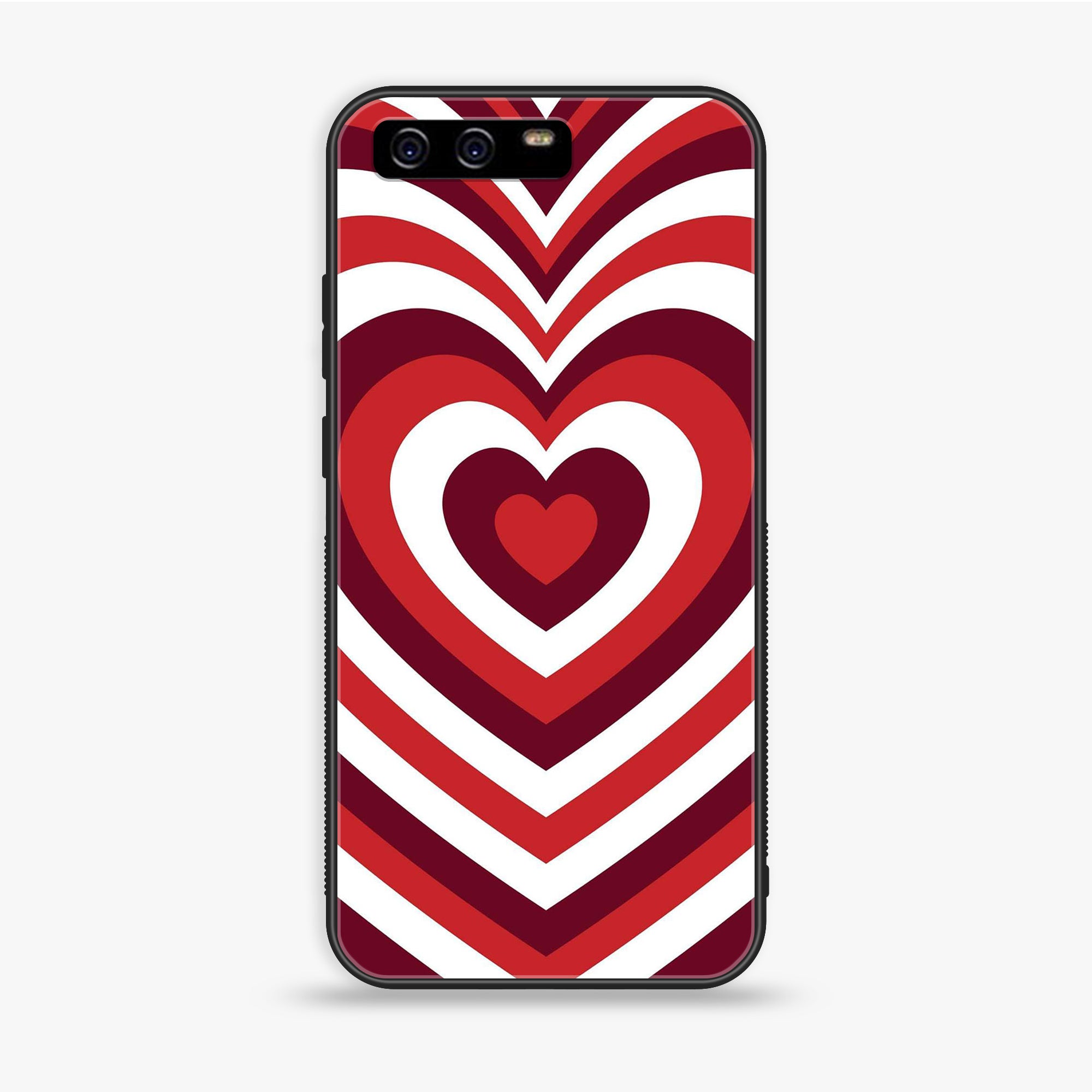 Huawei P10 Plus - Heart Beat Series - Premium Printed Glass soft Bumper shock Proof Case