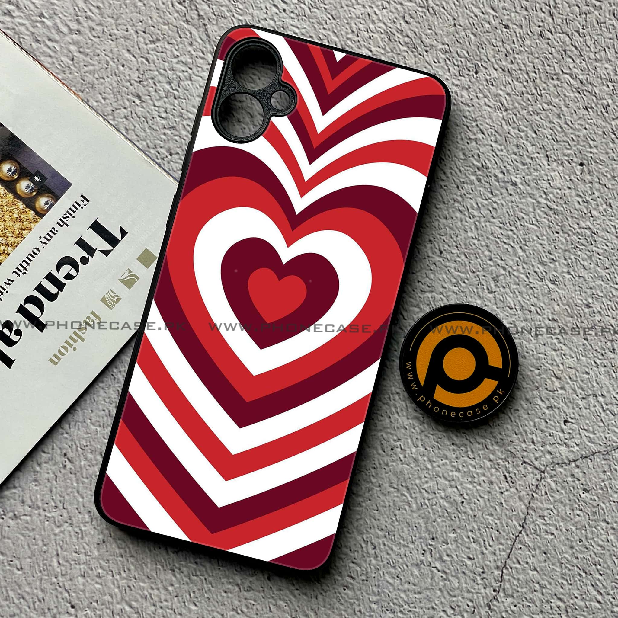Samsung Galaxy A05 - Heart Beat Series - Premium Metal Printed soft Bumper shock Proof Case