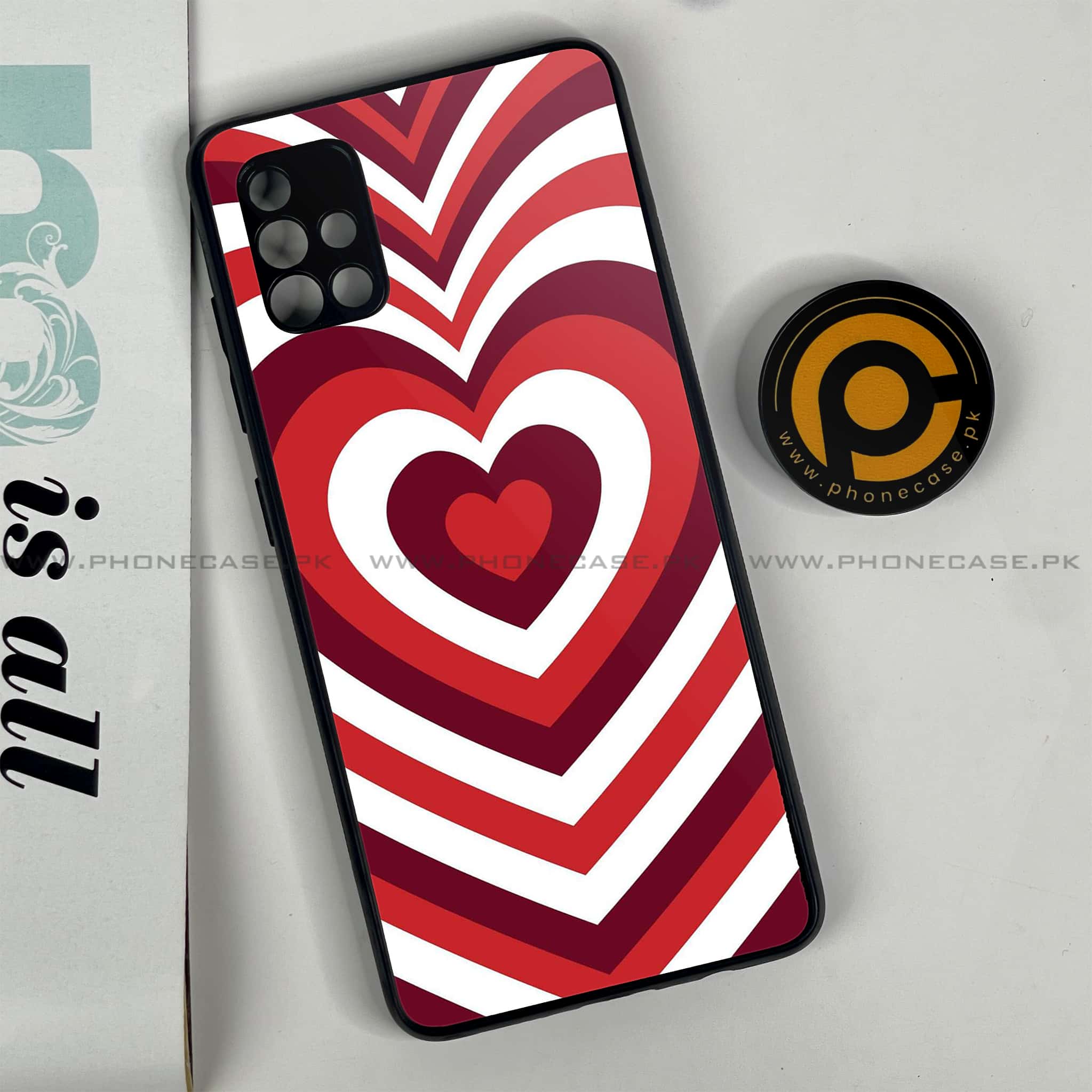 Samsung Galaxy A51 Heart Beat Series Premium Printed Glass soft Bumper shock Proof Case