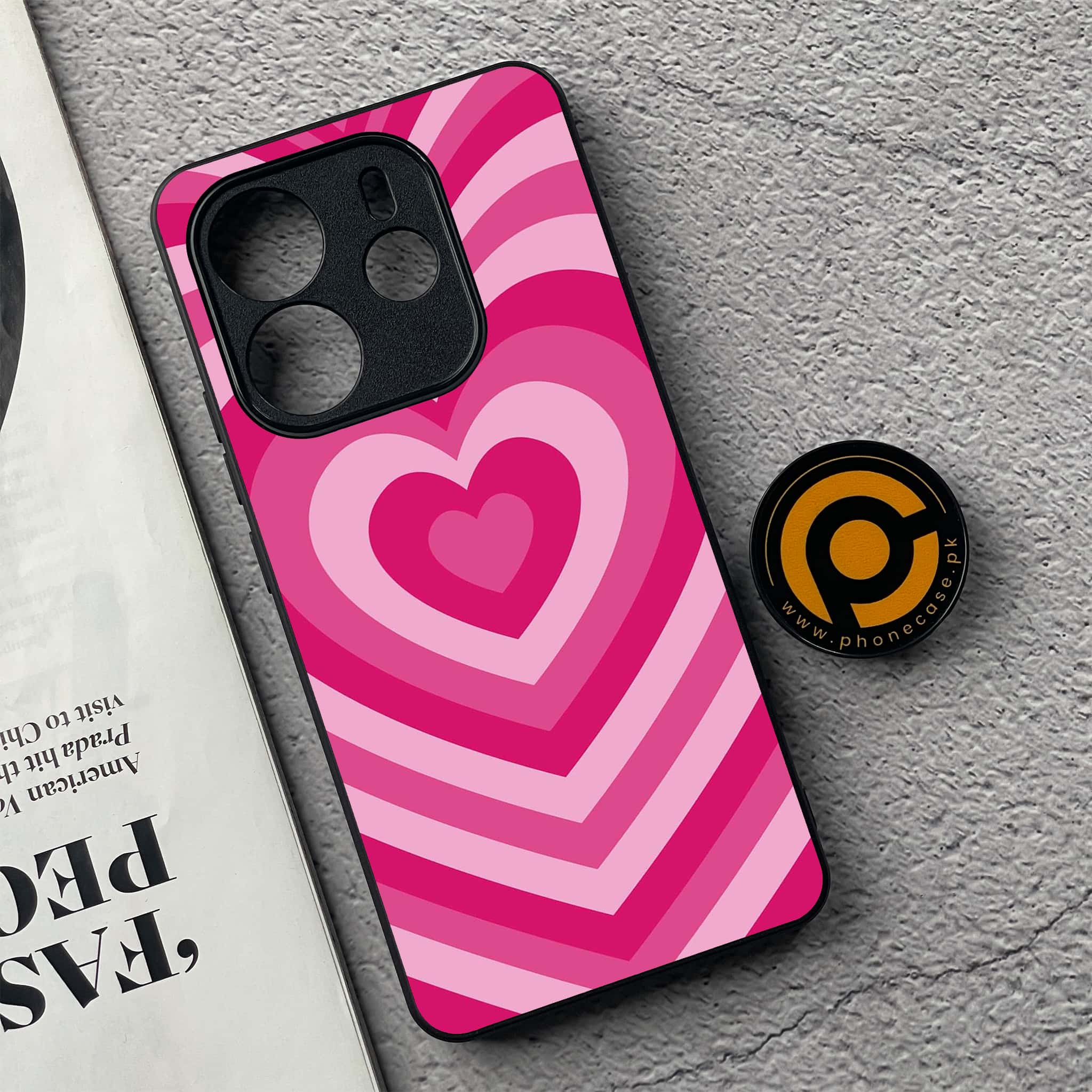 Xiaomi Redmi Note 14 - Heart Beat Series - Premium Printed Glass soft Bumper shock Proof Case
