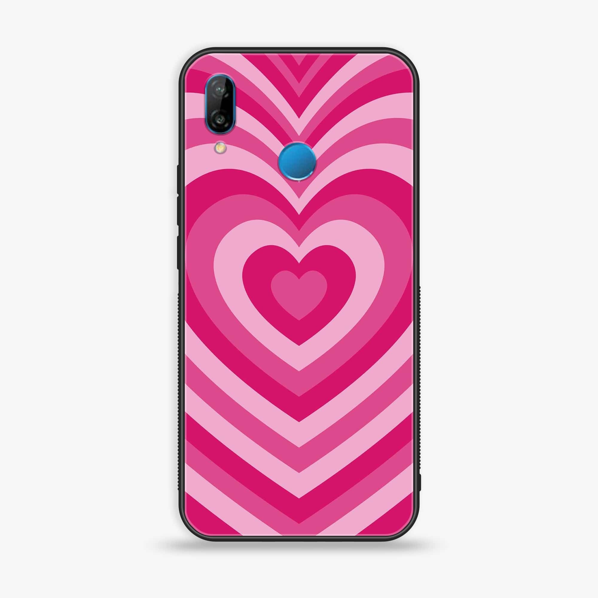 Huawei P20 lite - Heart Beat Series - Premium Printed Glass soft Bumper shock Proof Case