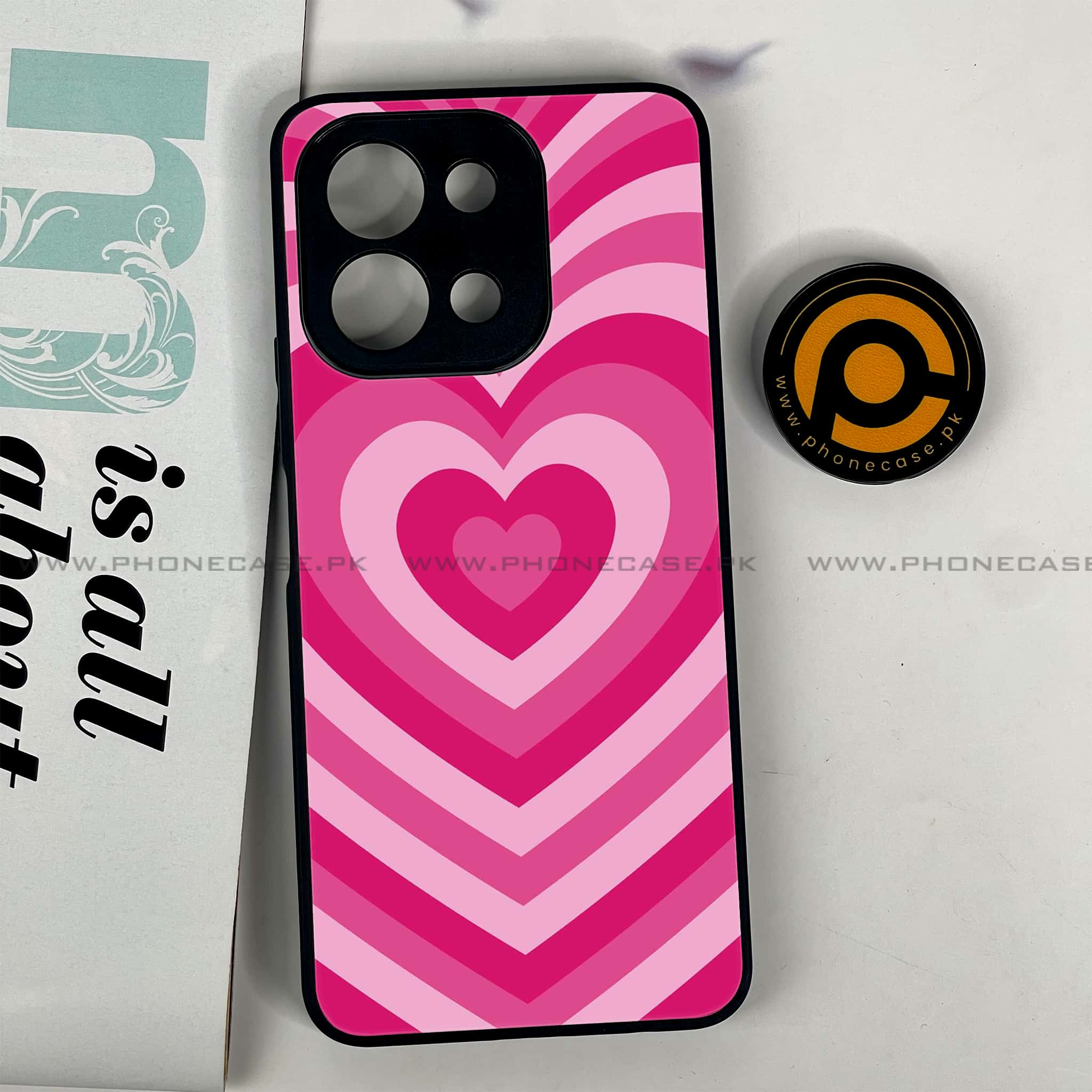 Vivo Y28 - Heart Beat Series - Premium Printed Glass soft Bumper shock Proof Case