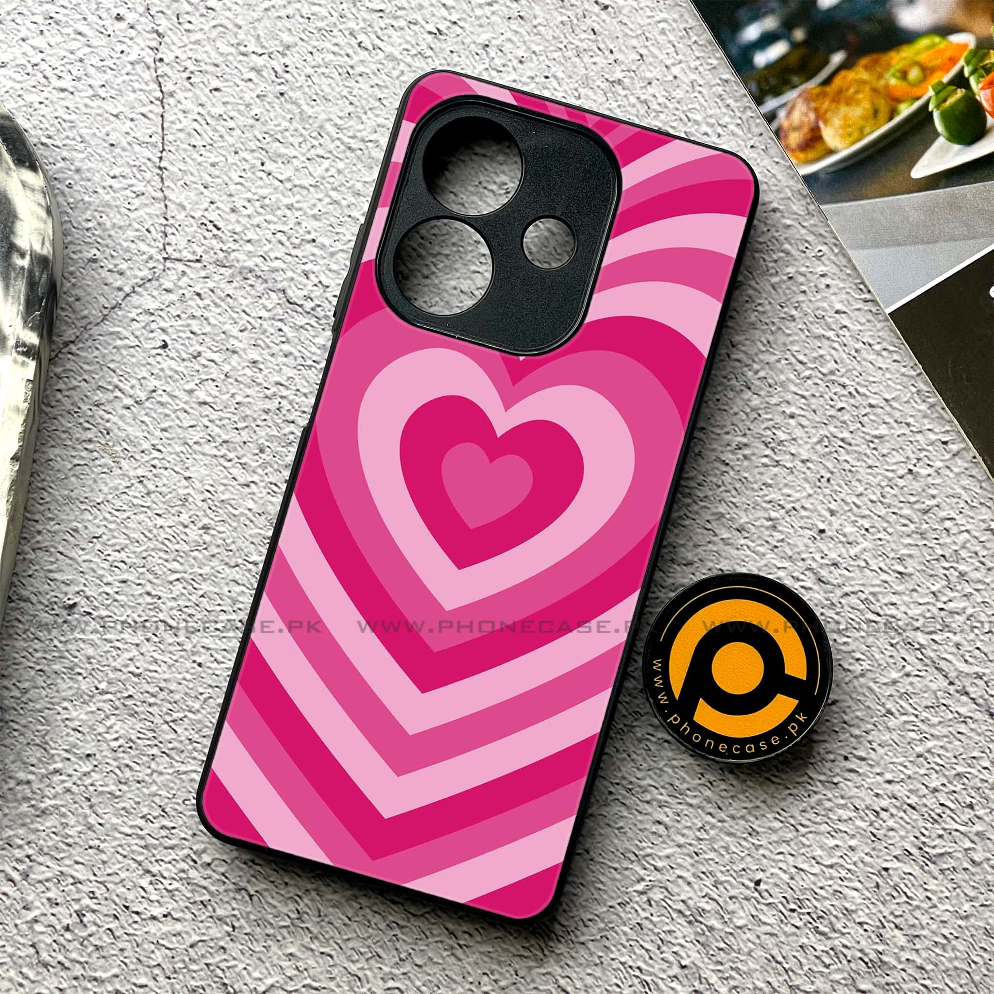 Oppo A5i - Heart Beat Series - Premium Metal Printed soft Bumper shock Proof Case
