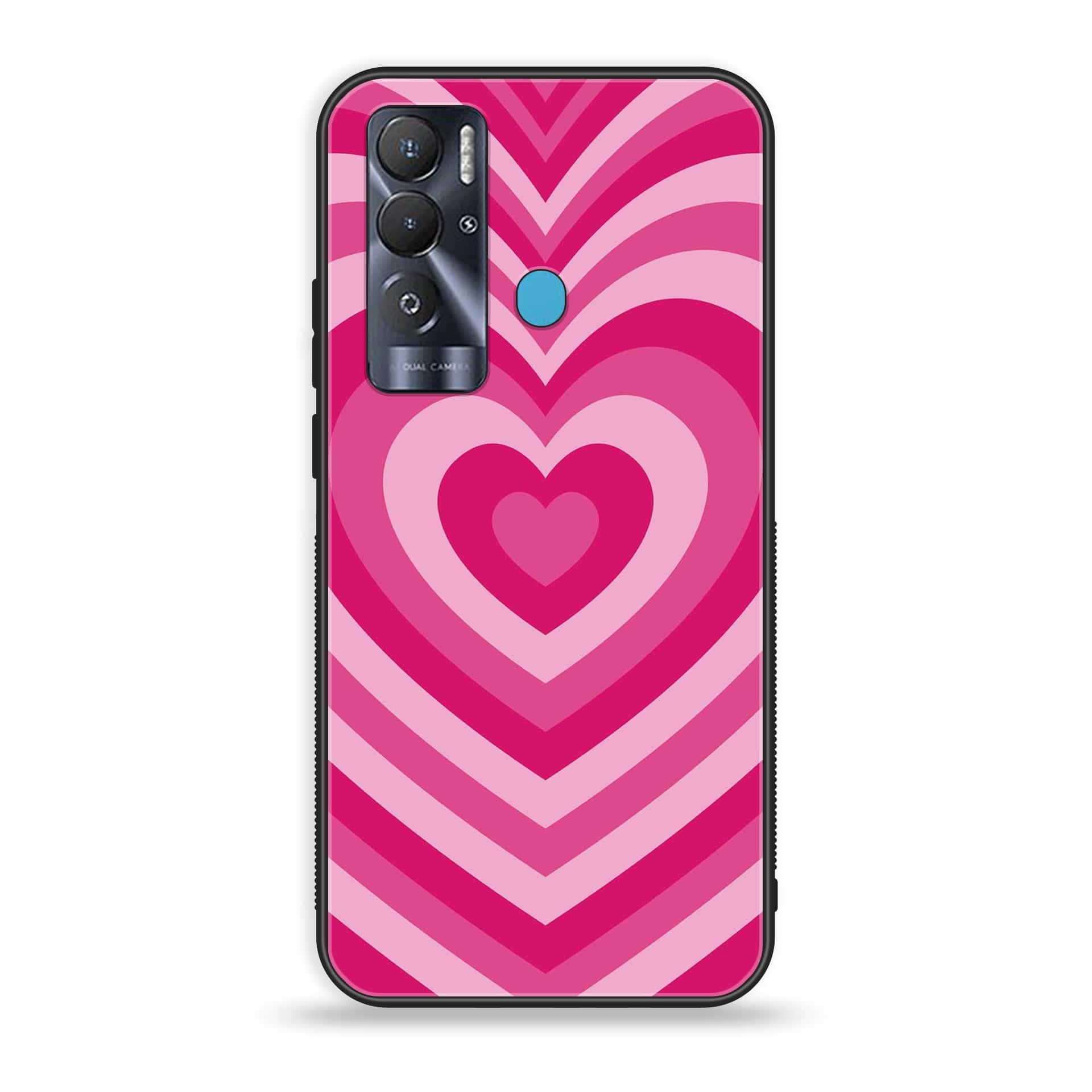 Tecno Pova Neo Heart Beat series Premium Printed Glass soft Bumper shock Proof Case