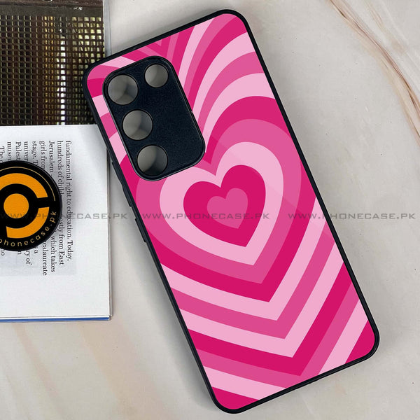 Vivo Y100 - Heart Beat Design 6 - Premium Printed Glass soft Bumper shock Proof Case CS-15475