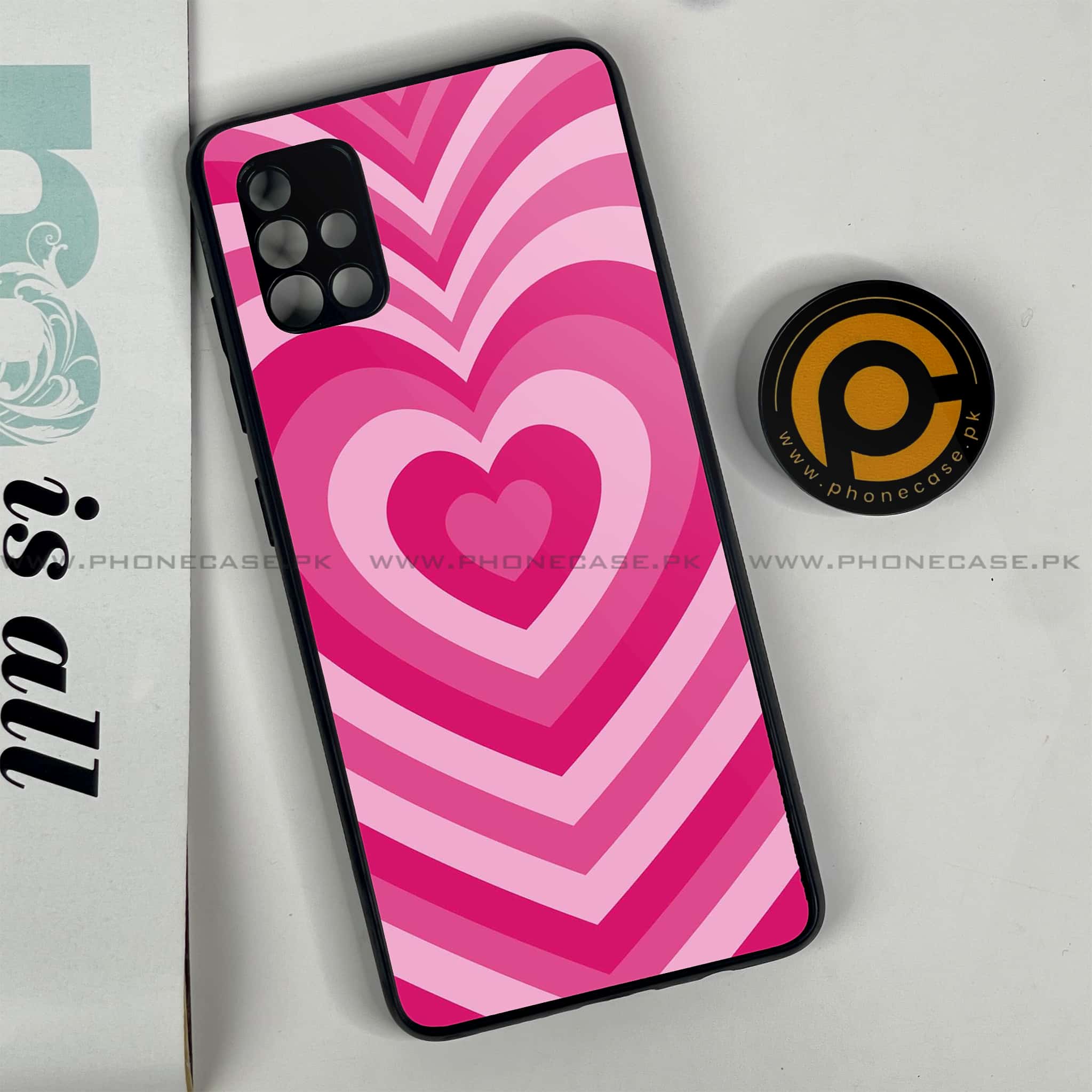 Samsung Galaxy A51 Heart Beat Series Premium Printed Glass soft Bumper shock Proof Case