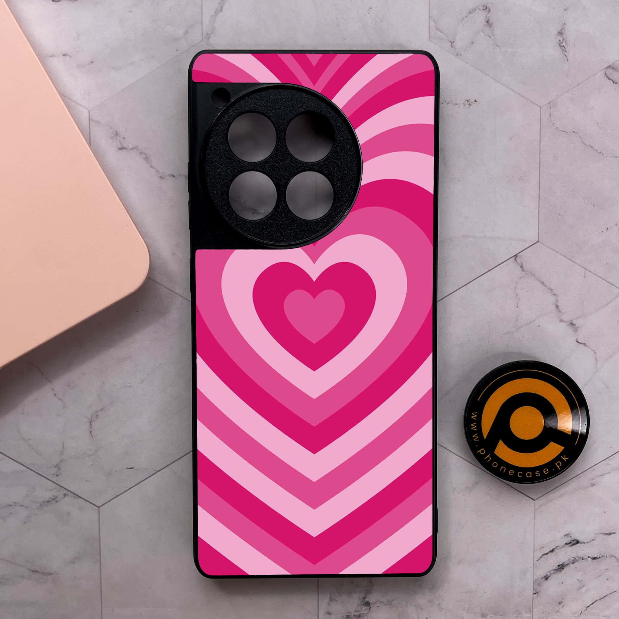 OnePlus 12R - Heart Beat Series - Premium Metal Printed soft Bumper shock Proof Case