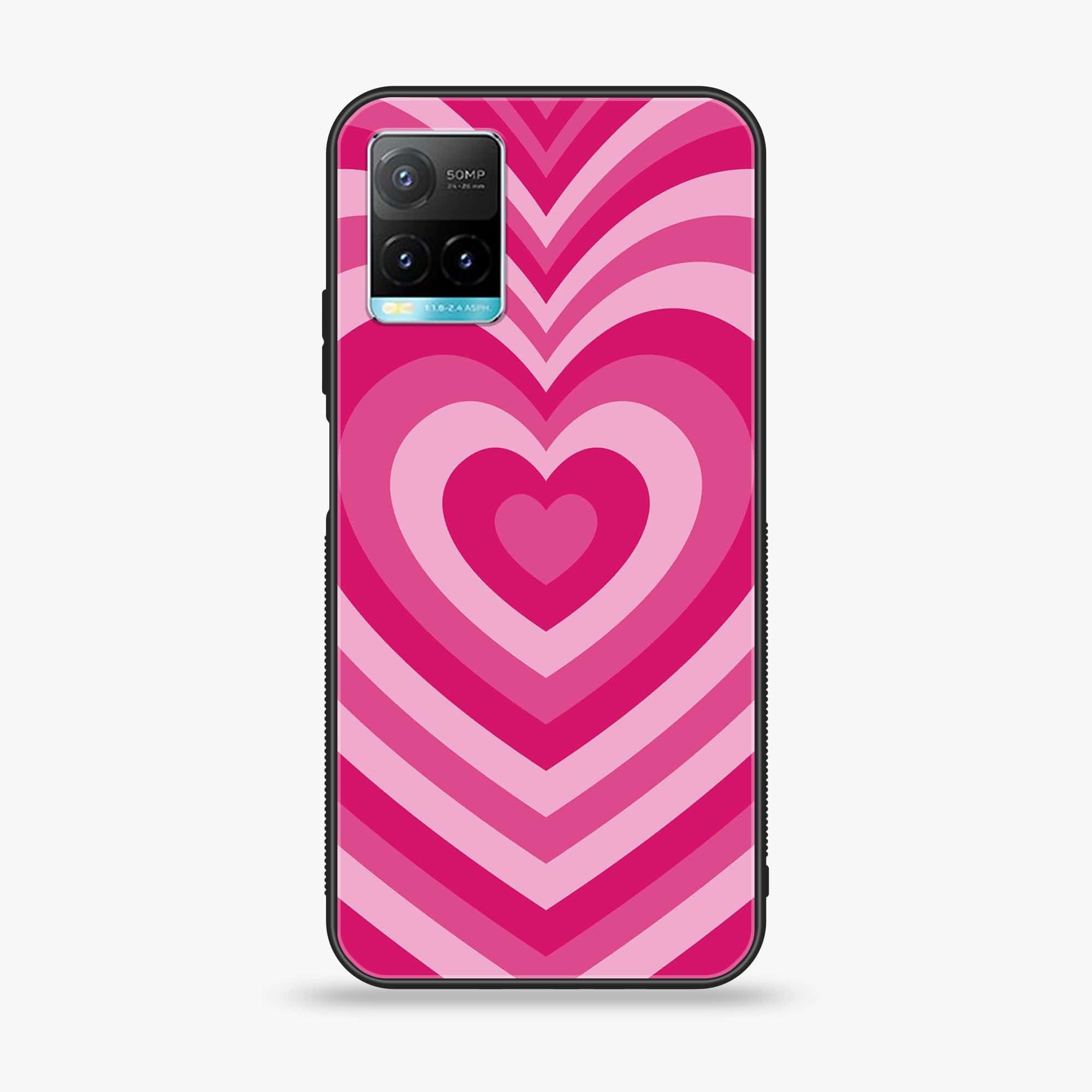 Vivo Y33T - Heart Beat Series - Premium Printed Glass soft Bumper shock Proof Case