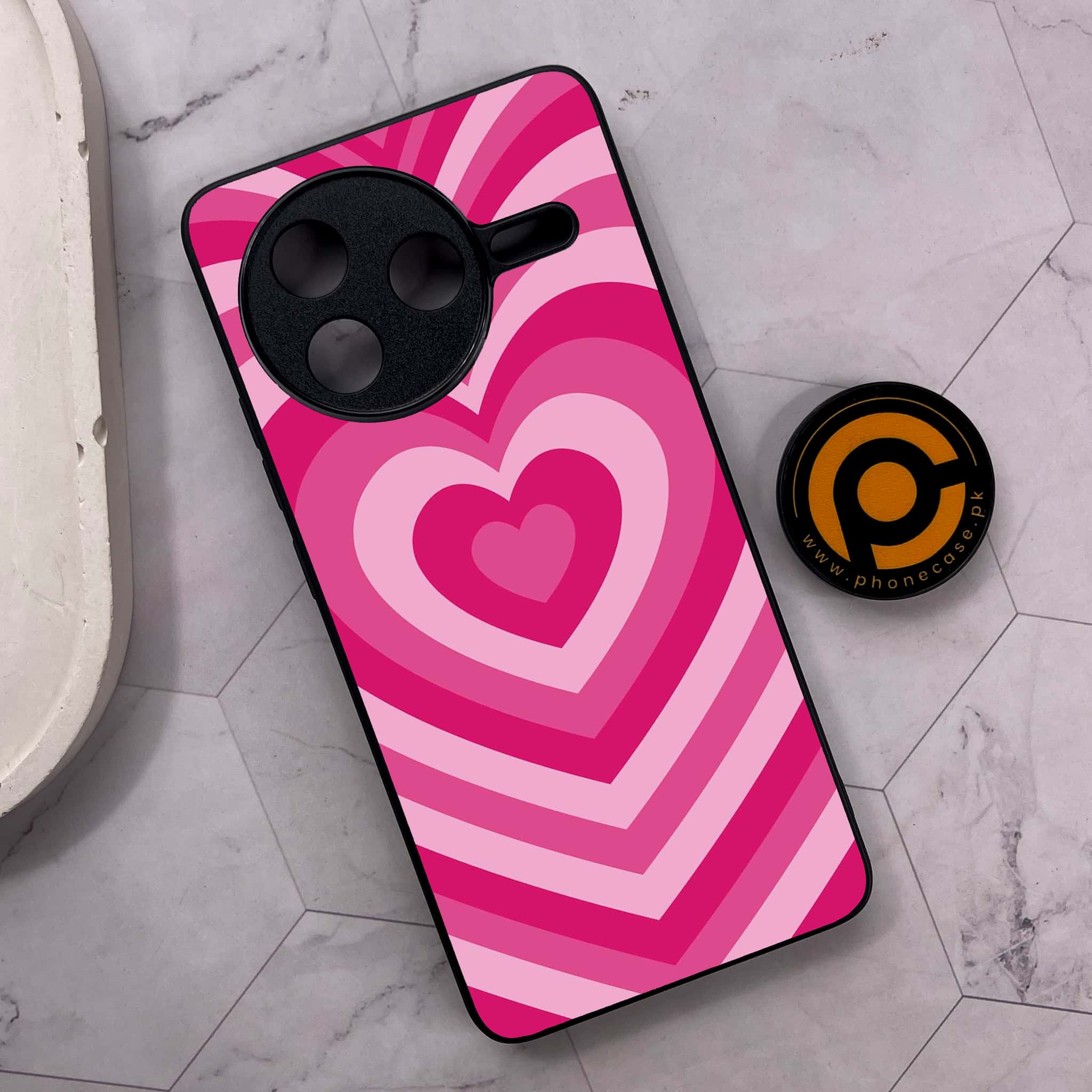 Xiaomi Poco F7 Pro 5G - Heart Beat Series - Premium Metal Printed soft Bumper shock Proof Case