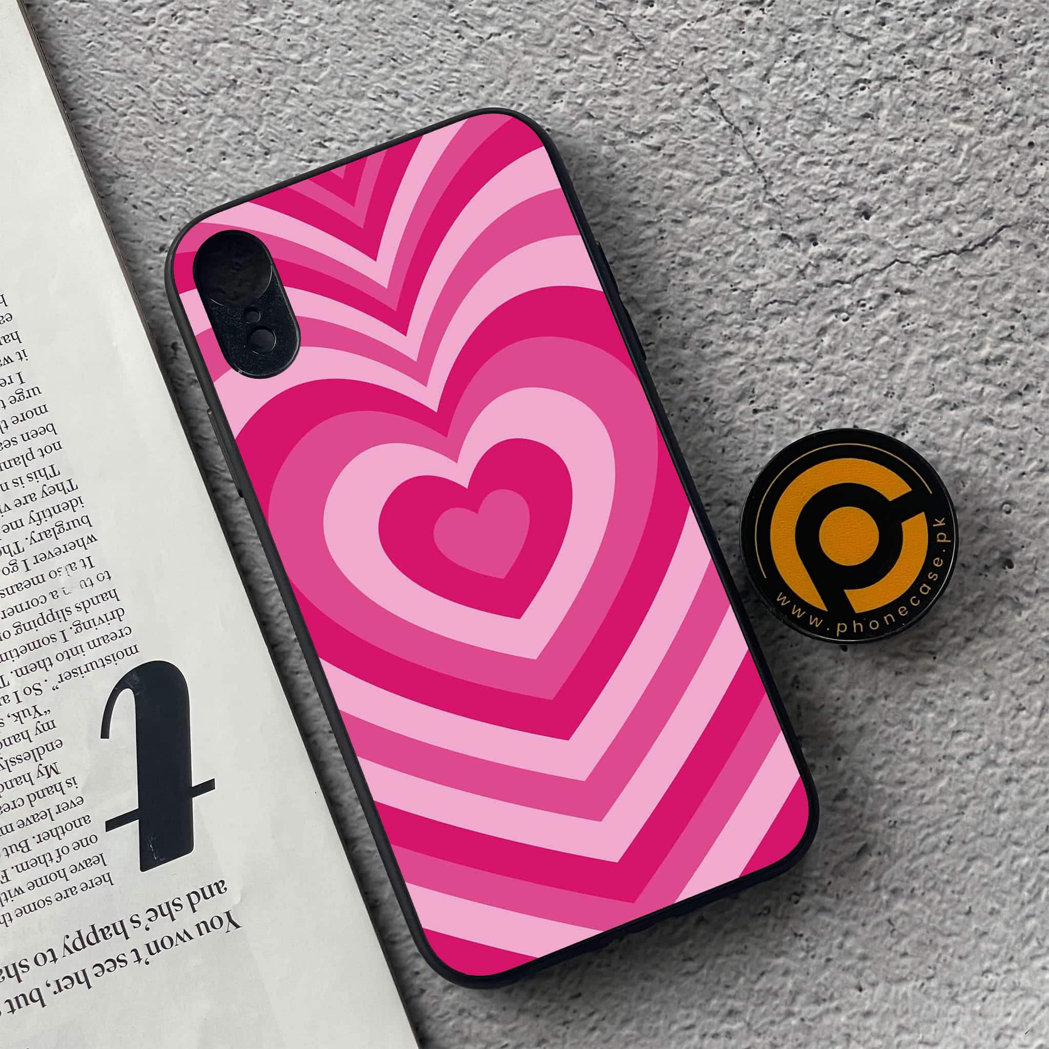 iPhone XR -Heart Beat Series - Premium Printed Glass soft Bumper shock Proof Case
