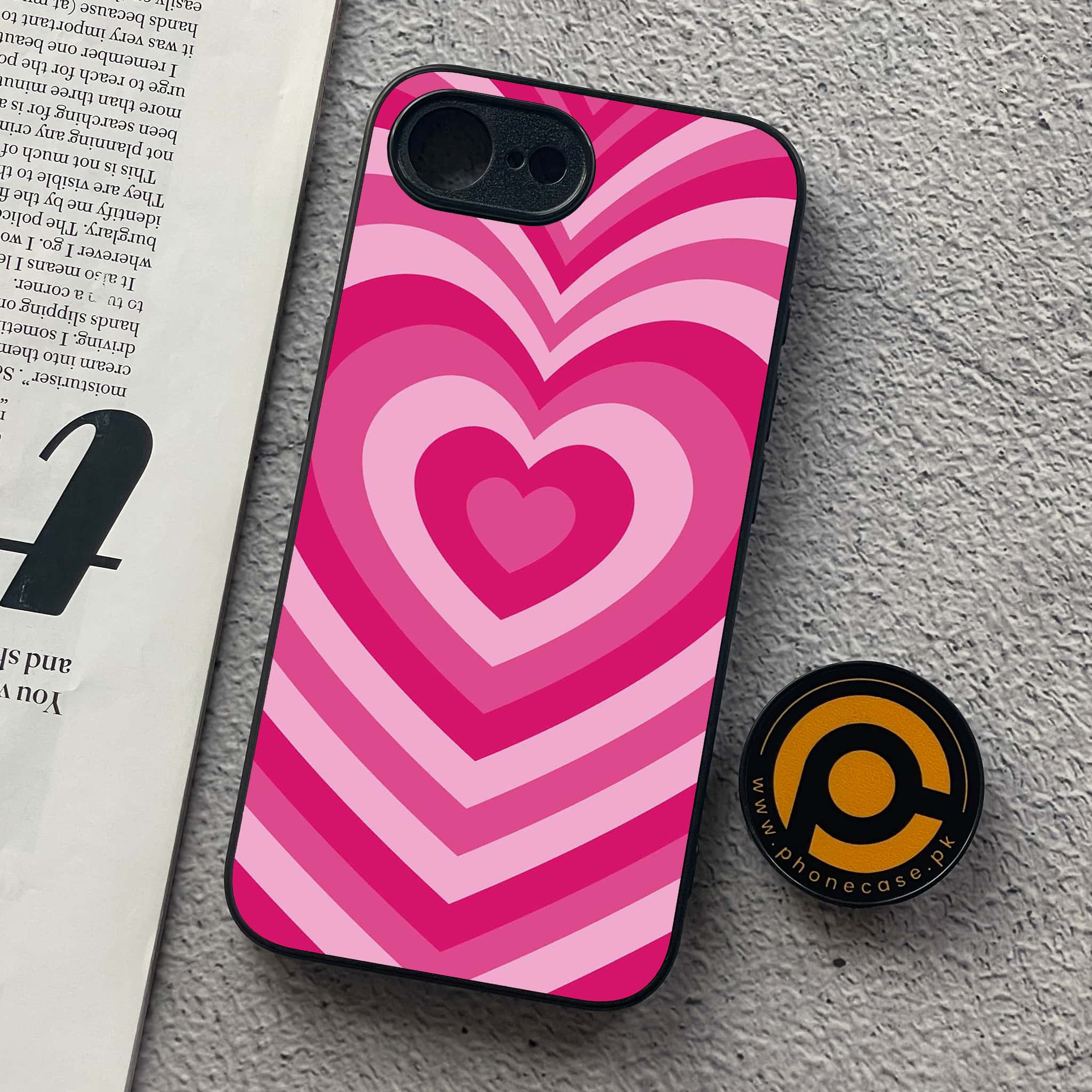 iPhone 16e - Heart Beat Series - Premium Metal  Printed soft Bumper shock Proof Case