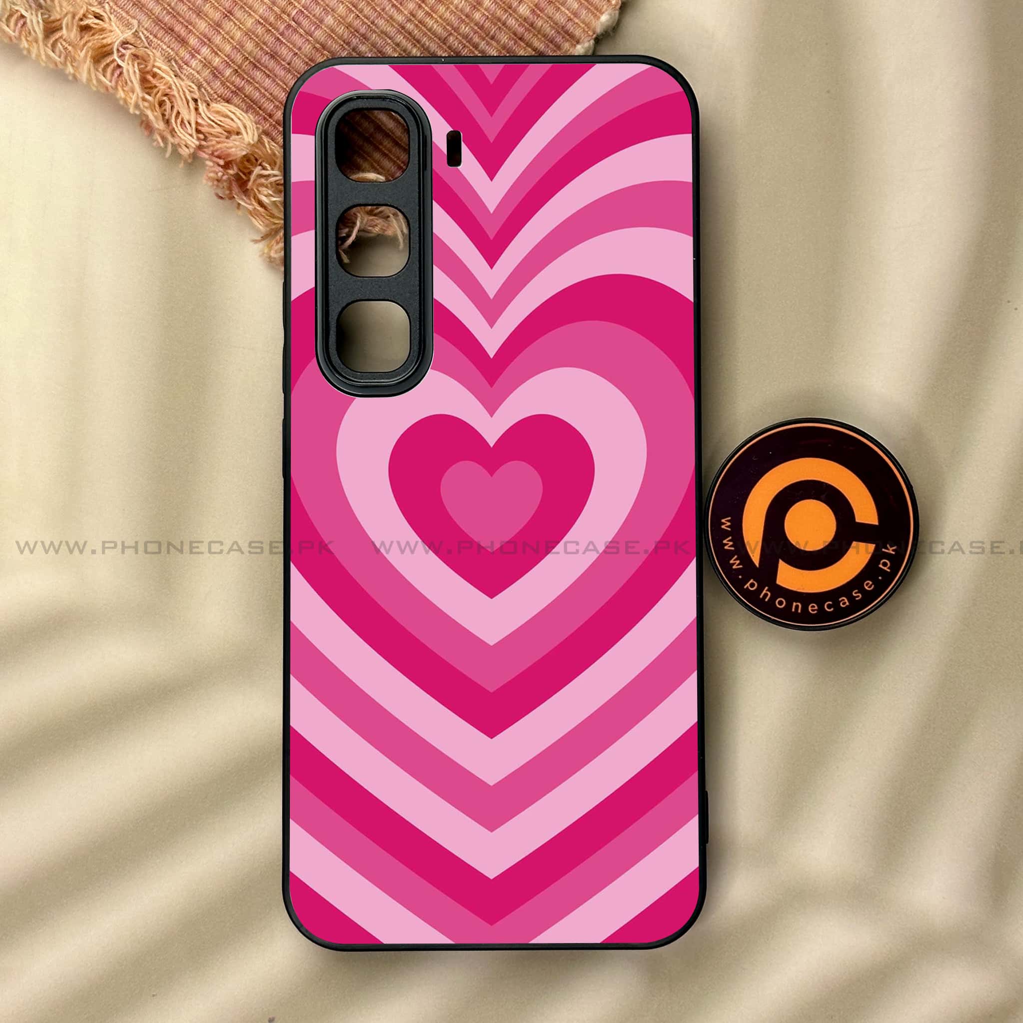 Infinix Hot 60 Pro - Heart Beat Series - Premium Metal Printed soft Bumper shock Proof Case