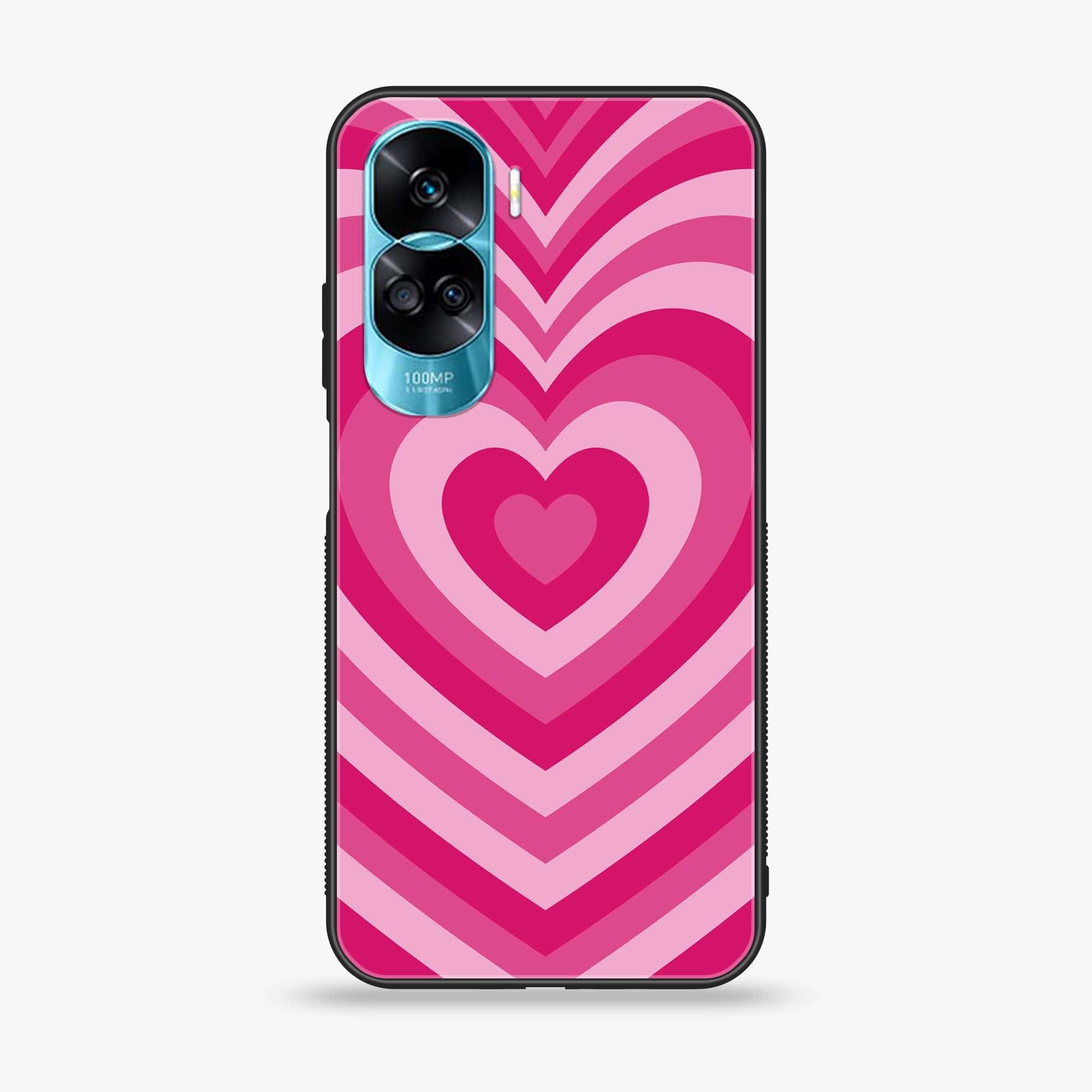 Honor 90 Lite - Heart Beat Series - Premium Printed Glass soft Bumper shock Proof Case