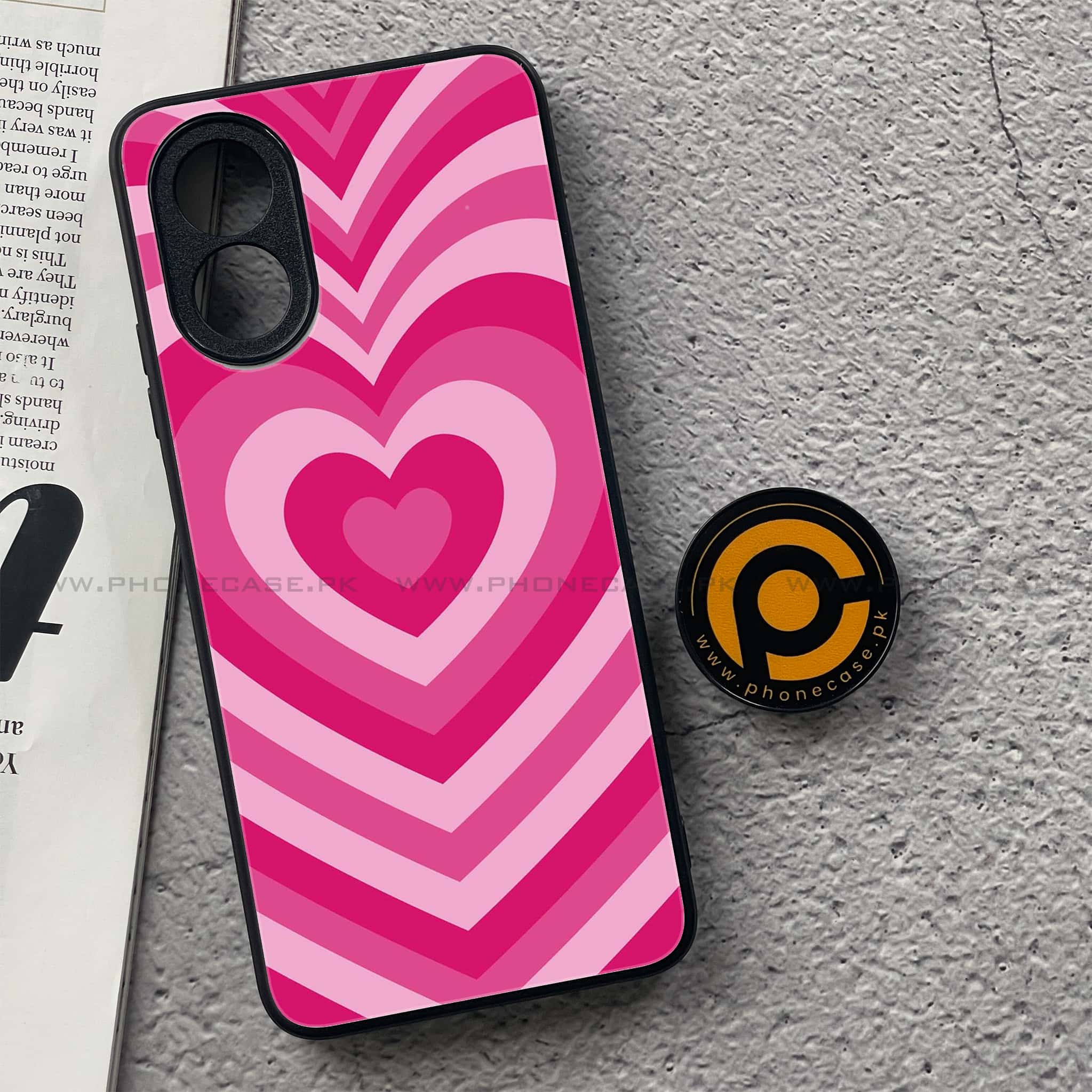 Oppo A18 4G - Heart Beat Series - Premium Printed Glass soft Bumper shock Proof Case