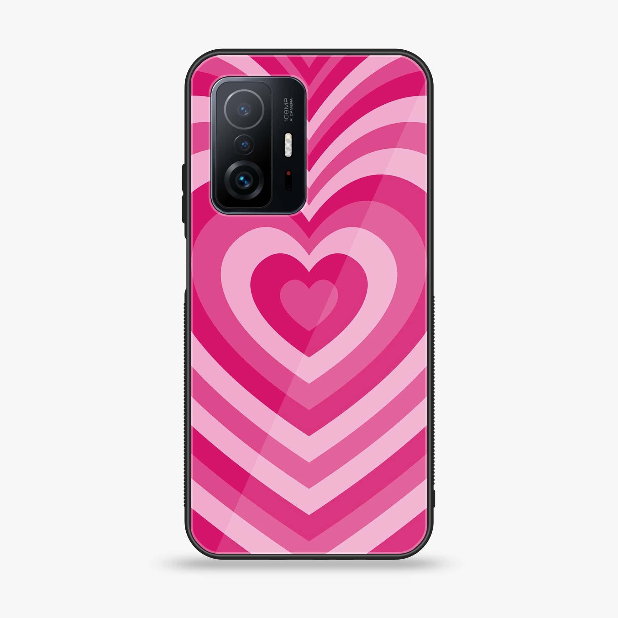 Xiaomi 11T - Heart Beat Series - Premium Printed Glass soft Bumper shock Proof Case