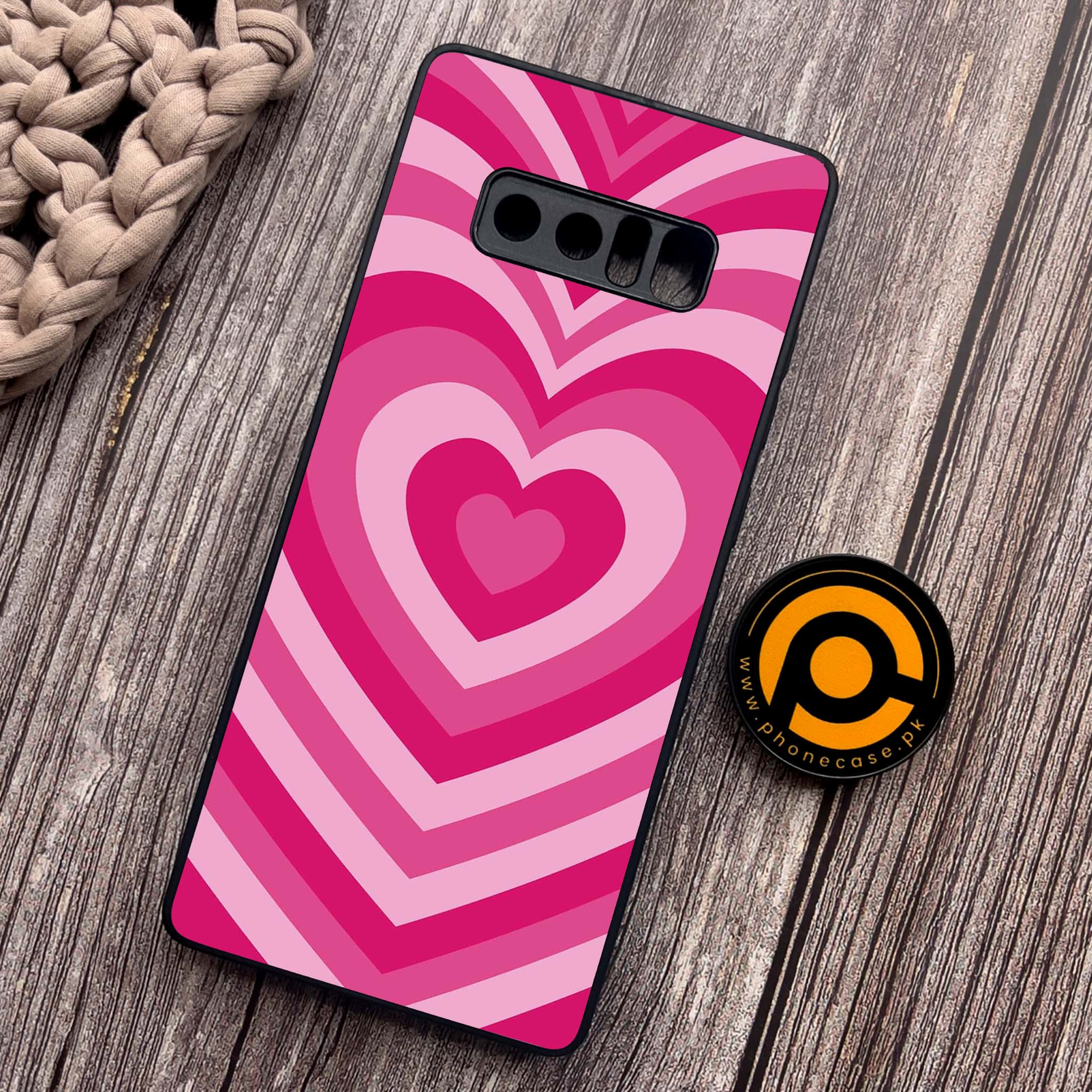 Samsung Galaxy Note 8 - Heart Beat Series - Premium Metal Printed soft Bumper shock Proof Case
