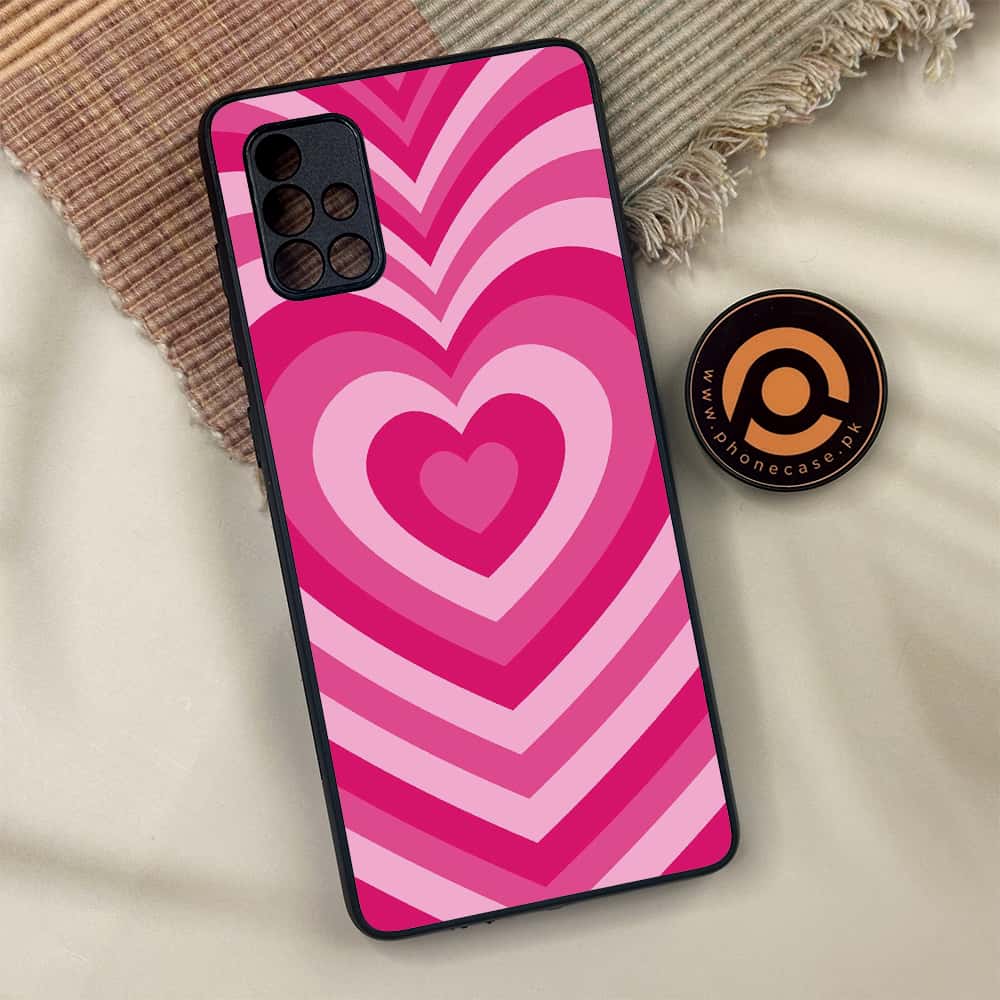 Samsung Galaxy A71 - Heart Beat Series - Premium Metal Printed soft Bumper shock Proof Case