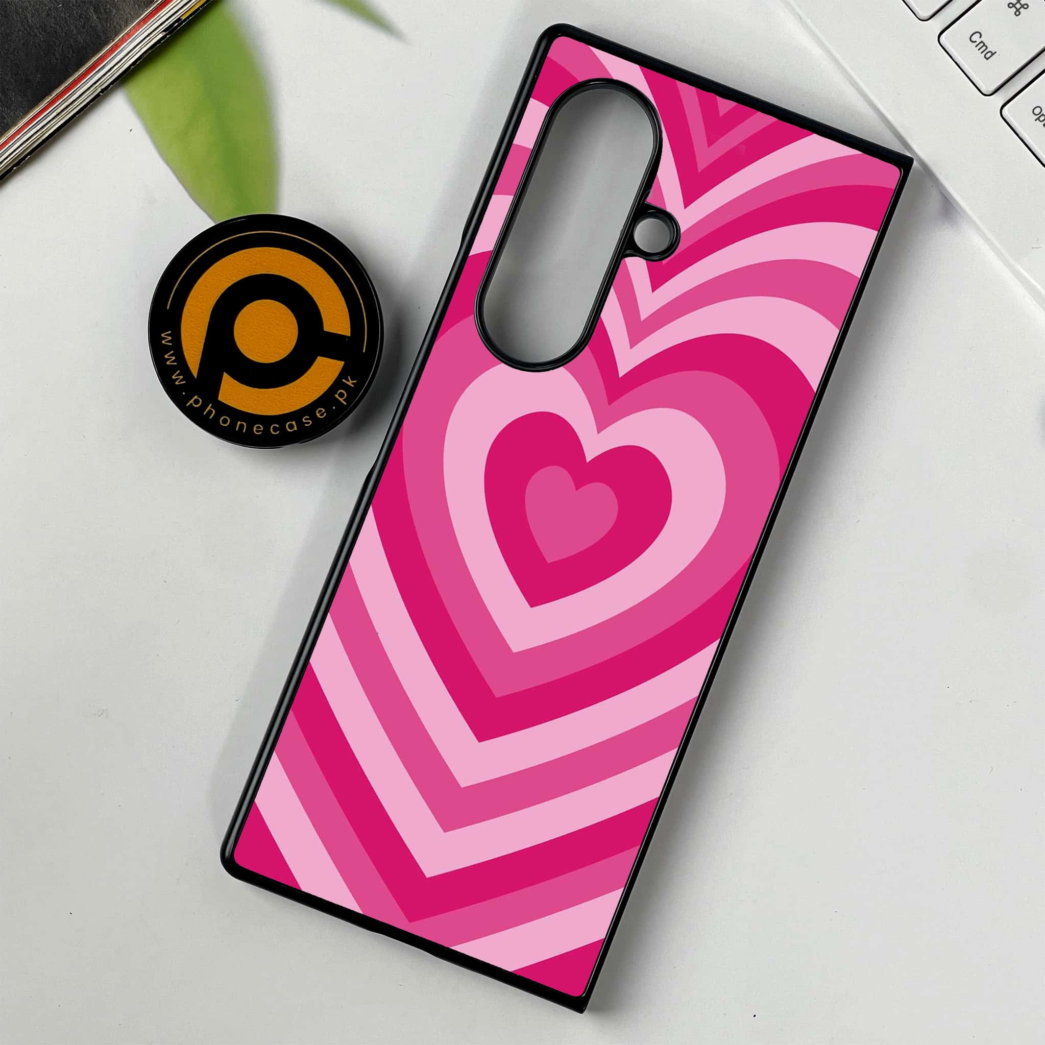 Samsung Galaxy Z Fold 7 - Heart Beat Series - Premium Metal Printed soft Bumper shock Proof Case