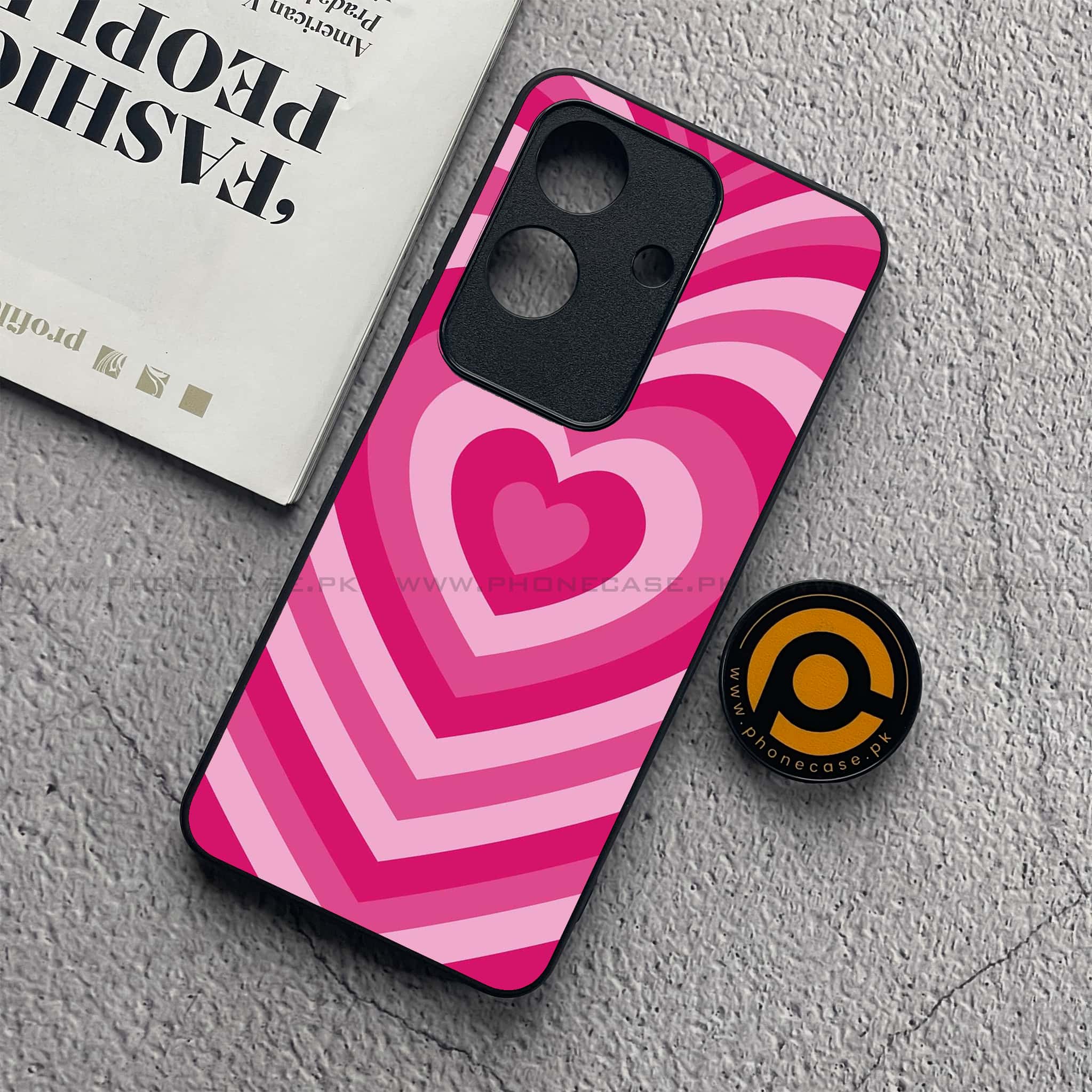 Realme Note 60x - Heart Beat Series - Premium Metal  Printed soft Bumper shock Proof Case