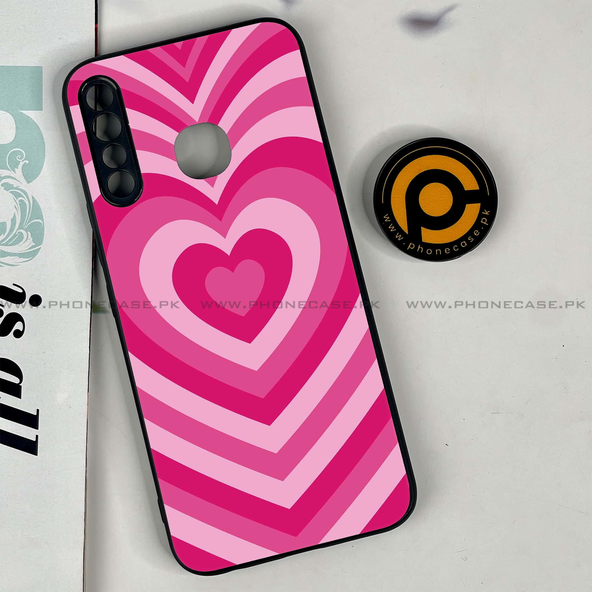 Infinix Hot 8 Lite - Heart Beat Series - Premium Printed Glass soft Bumper shock Proof Case