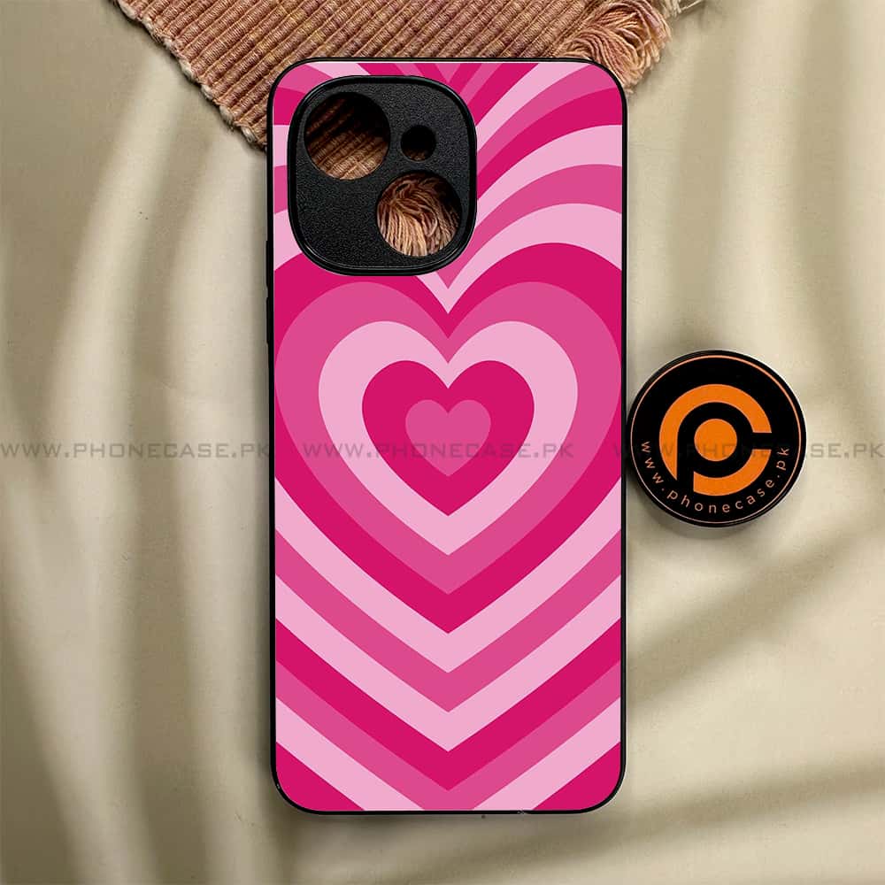 Tecno Spark 40C - Heart Beat Series - Premium Metal Printed soft Bumper shock Proof Case