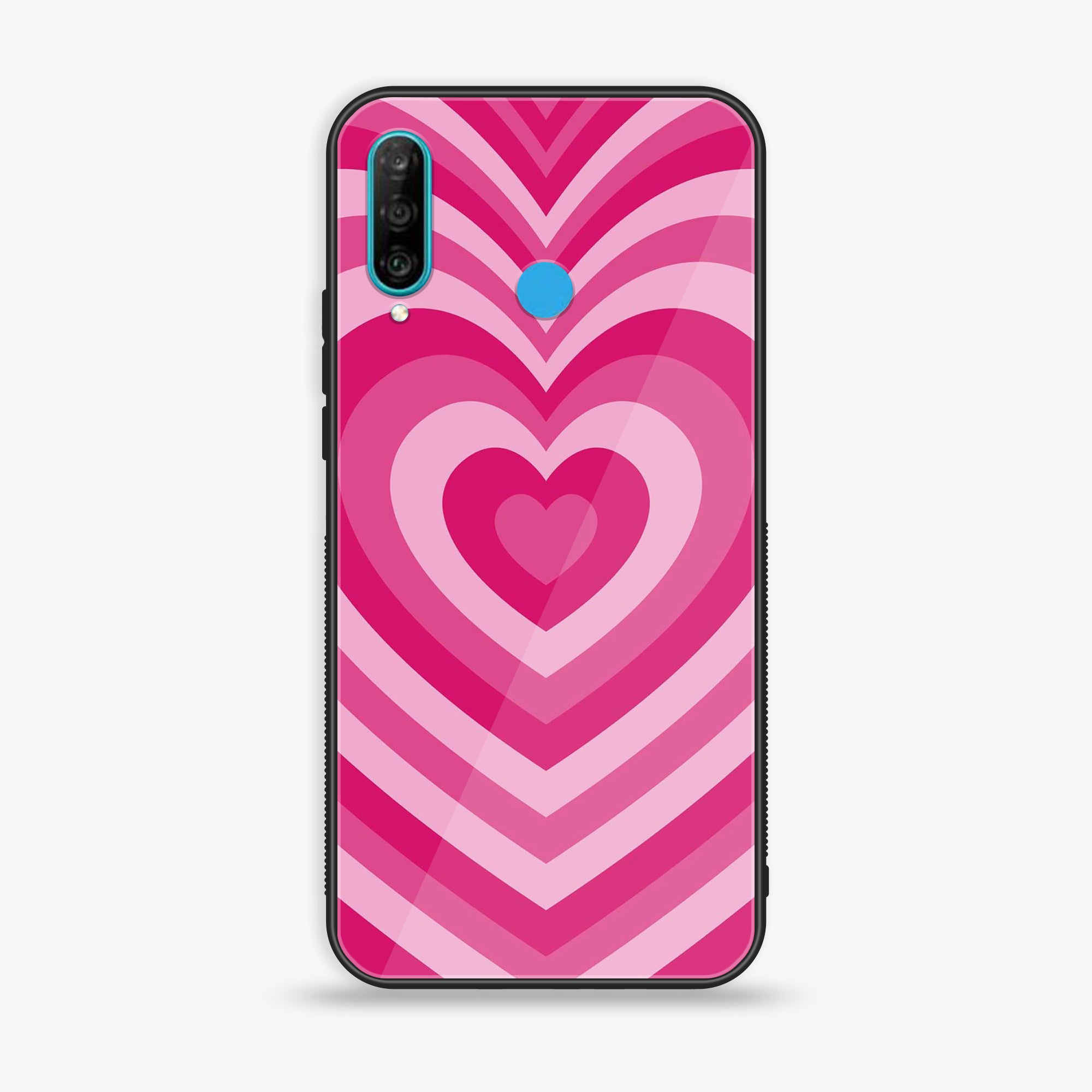 Huawei P30 lite - Heart Beat Series - Premium Printed Glass soft Bumper shock Proof Case