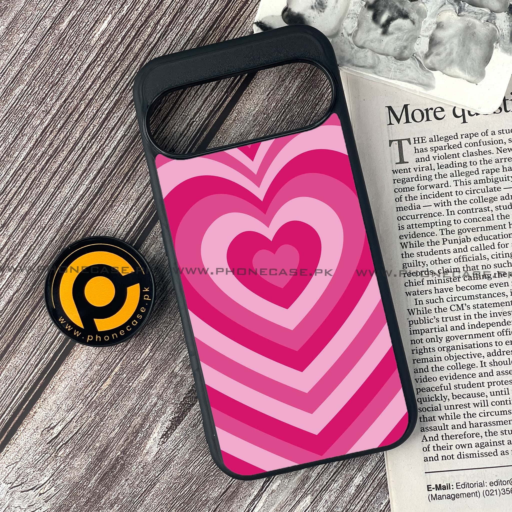 Google Pixel 9 - Heart Beat Series - Premium Metal Printed soft Bumper Shock Proof Case
