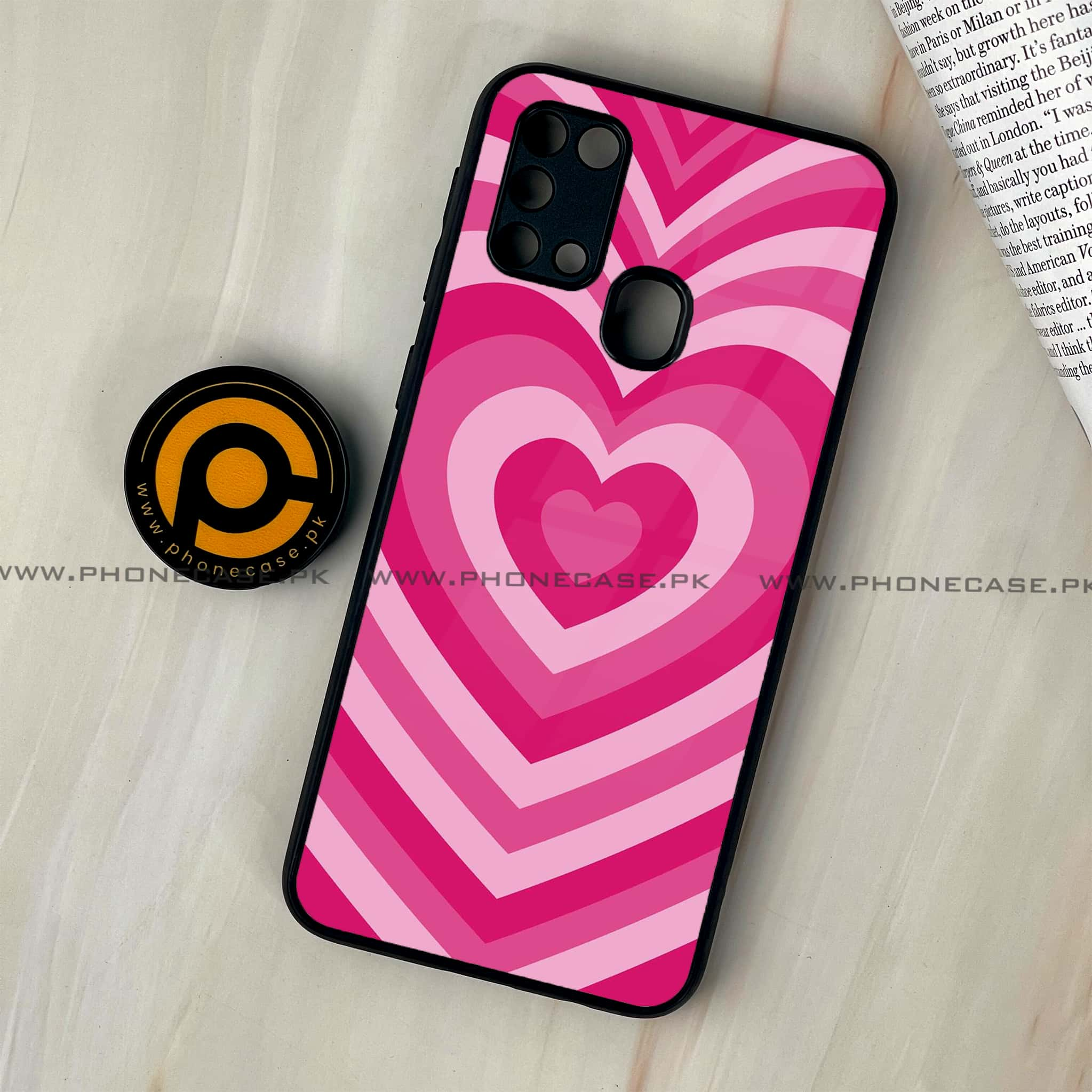 Galaxy M31 - Heart Beat Series - Premium Printed Glass soft Bumper shock Proof Case