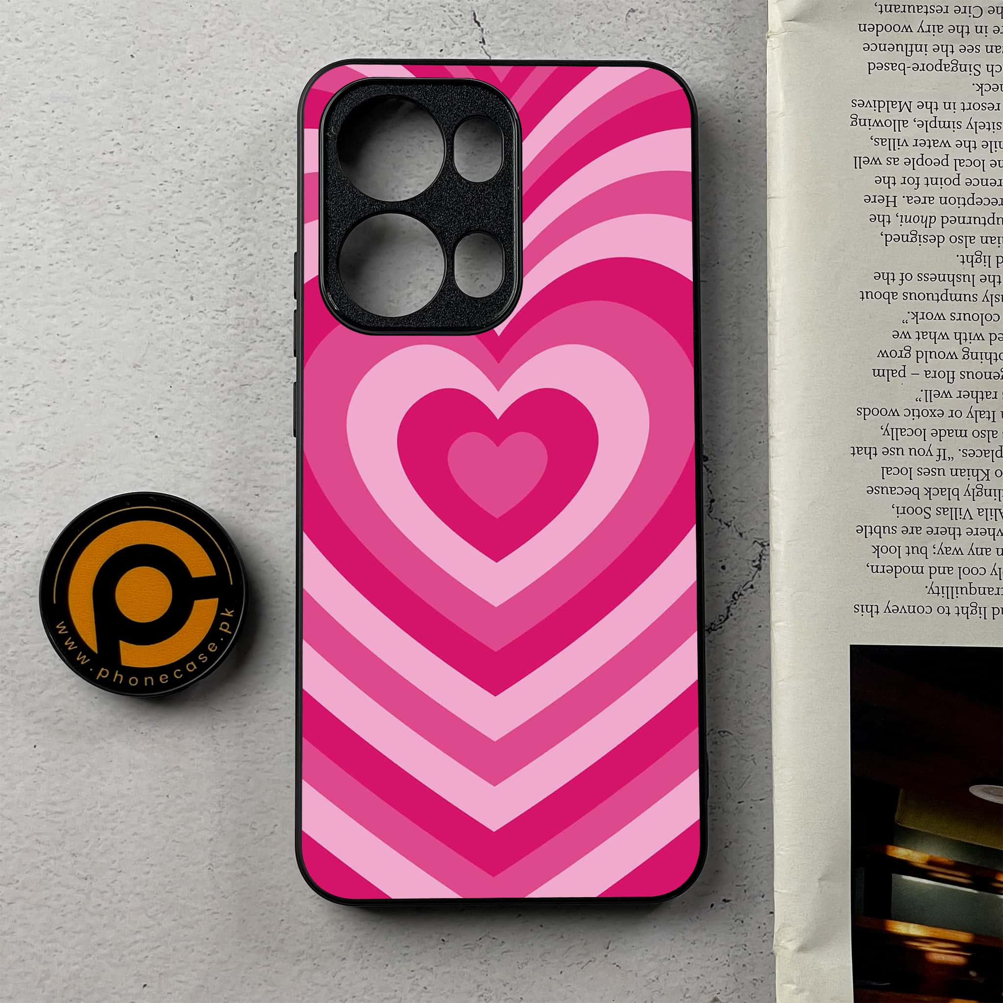 Oppo Reno 13 Pro -  Heart Beat Series - Premium Metal Printed Soft Bumper Shockproof Case