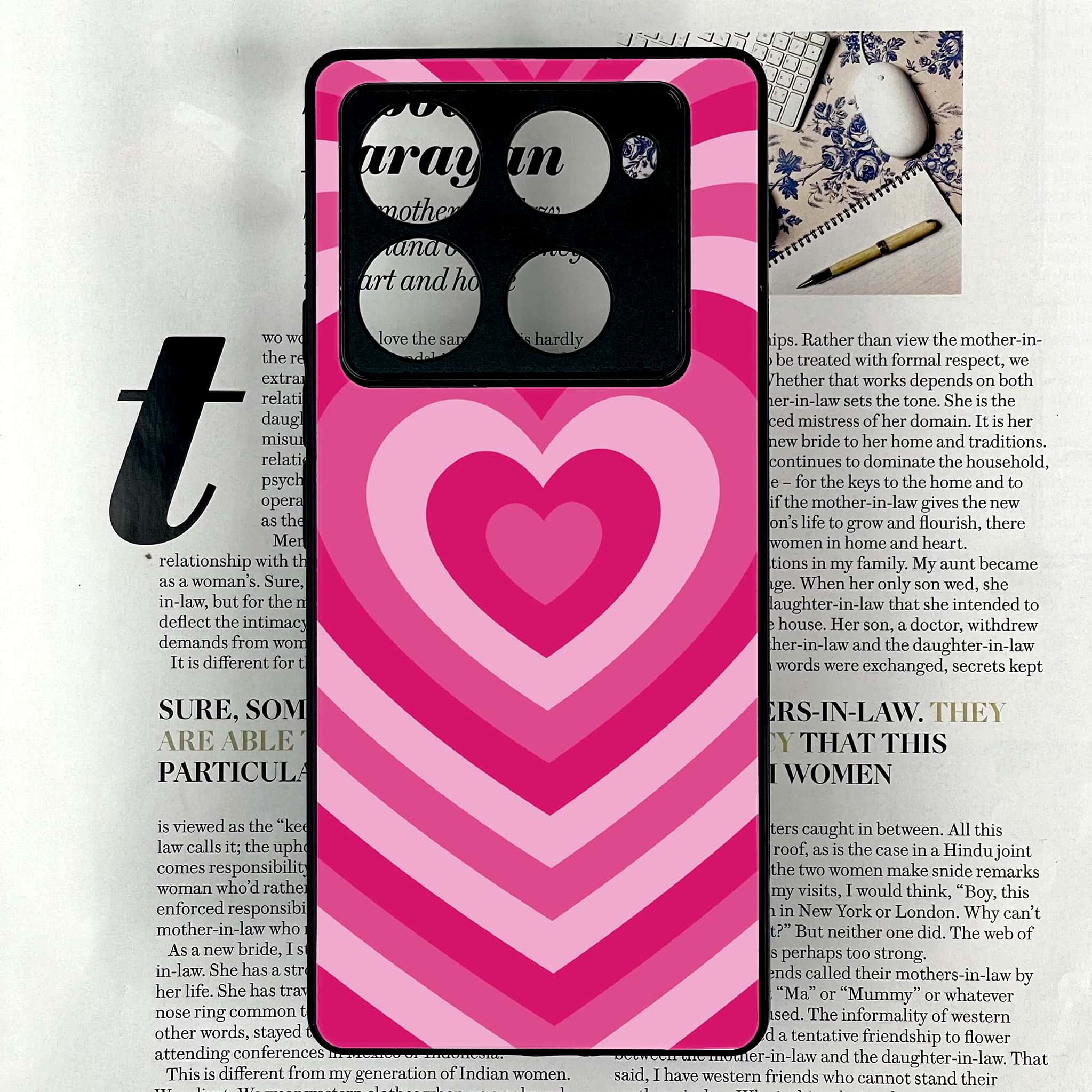 Infinix Note 40 Pro Plus - Heart Beat Series - Premium Metal Printed soft Bumper shock Proof Case