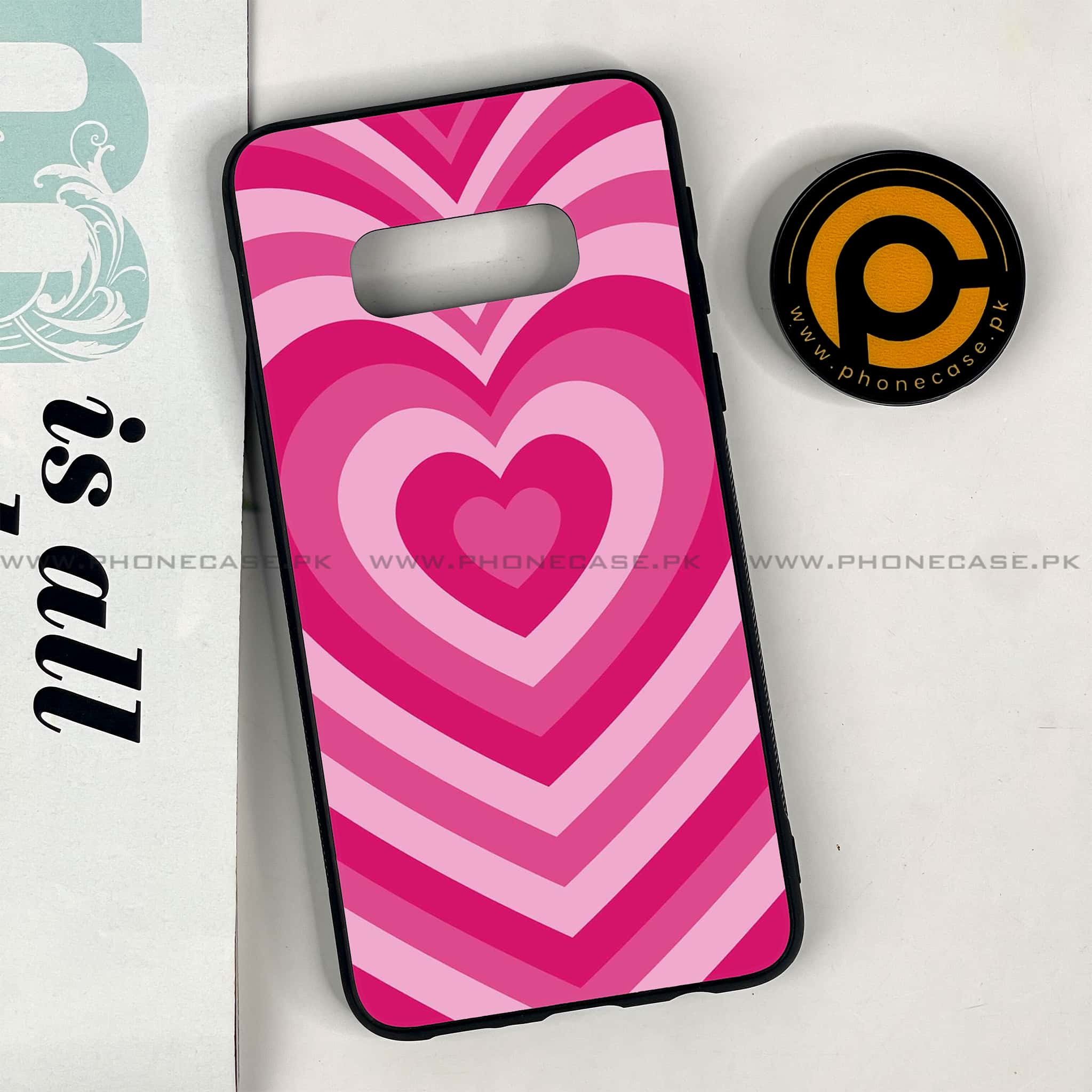 Galaxy S10e - Heart Beat Series - Premium Printed Glass soft Bumper shock Proof Case