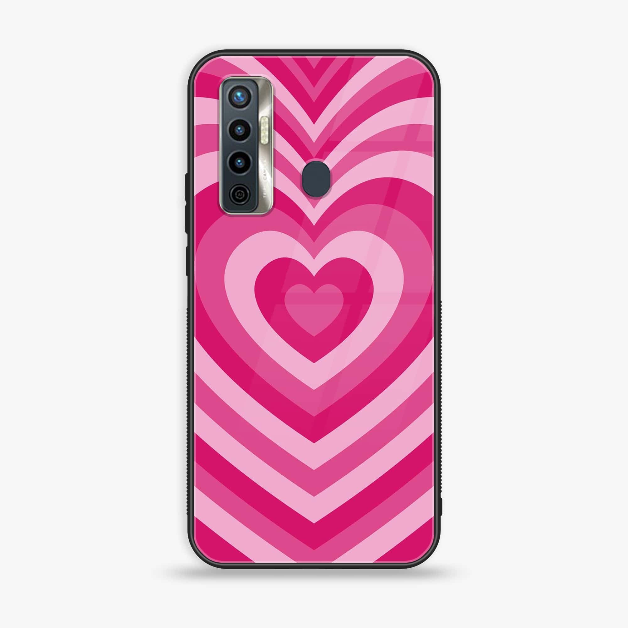 Tecno Camon 17 - Heart Beat Series - Premium Printed Glass soft Bumper shock Proof Case