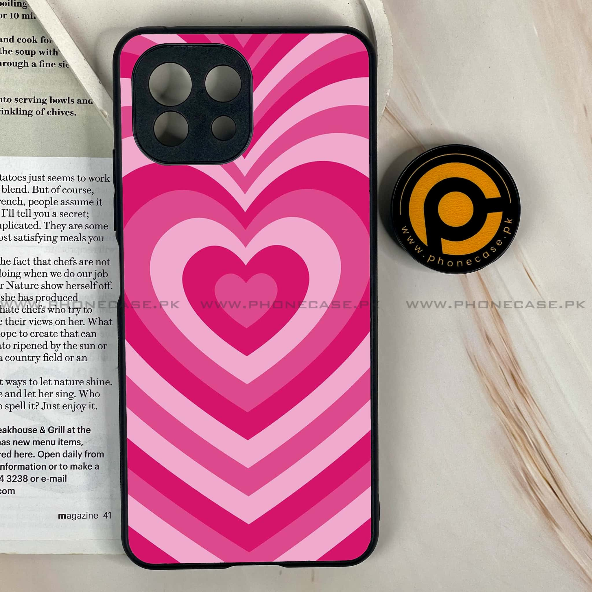 Mi 11 Lite -Heart Beat Series - Premium Printed Glass soft Bumper shock Proof Case