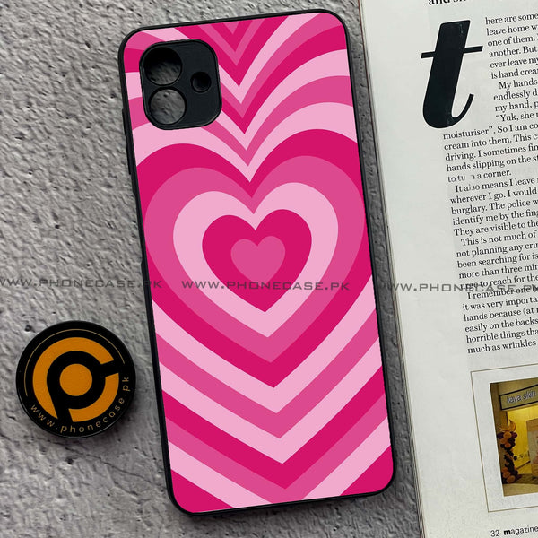 Samsung Galaxy A04 - Heart Beat Design 6- Premium Printed Metal soft Bumper shock Proof Case CS-47468