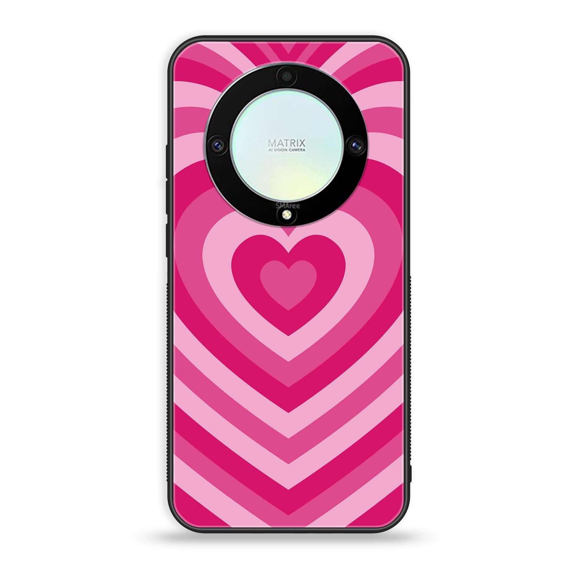 HONOR X9A - Heart Beat Series - Premium Printed Glass soft Bumper shock Proof Case