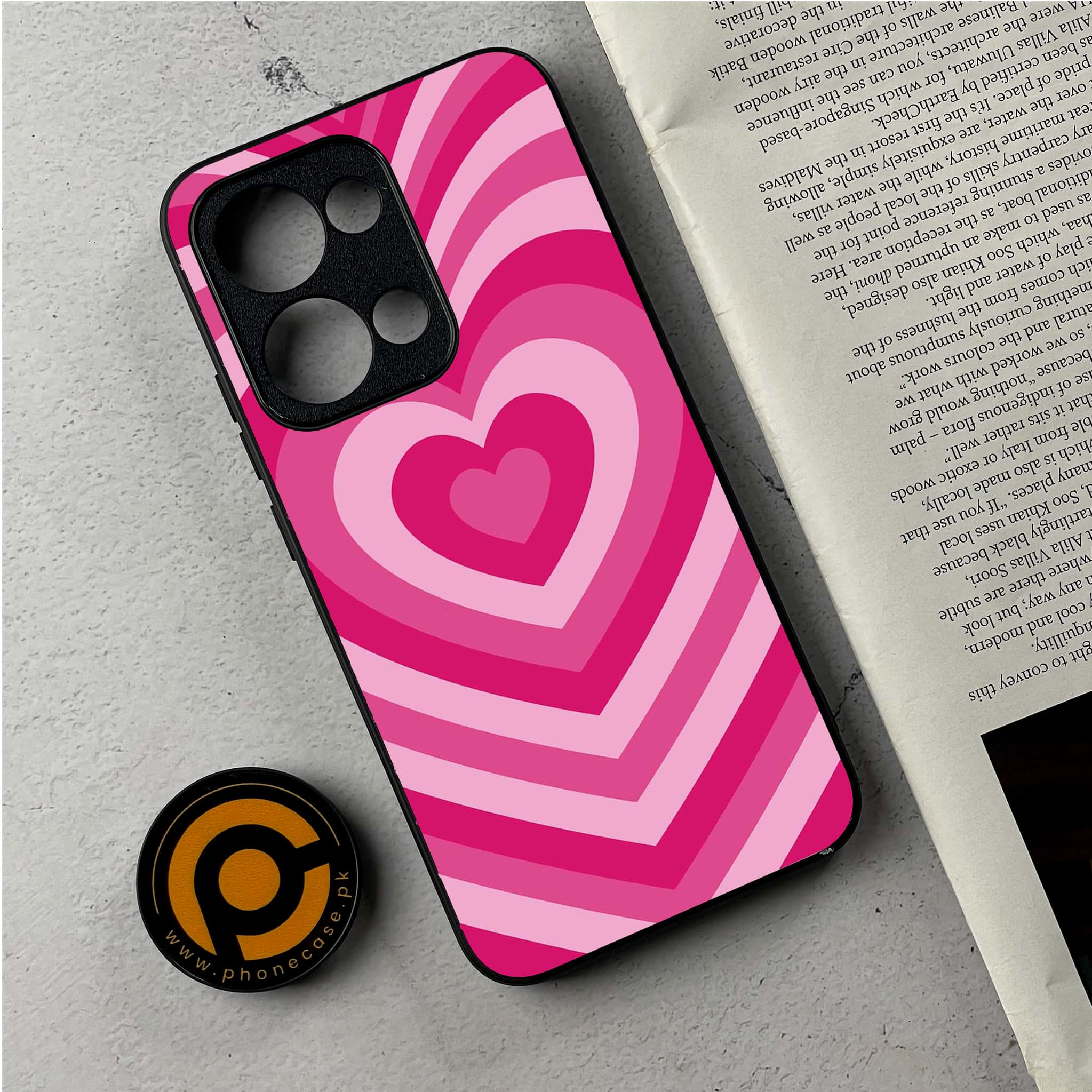 Oppo Reno 13 - Heart Beat Series - Premium Metal Printed Soft Bumper Shockproof Case