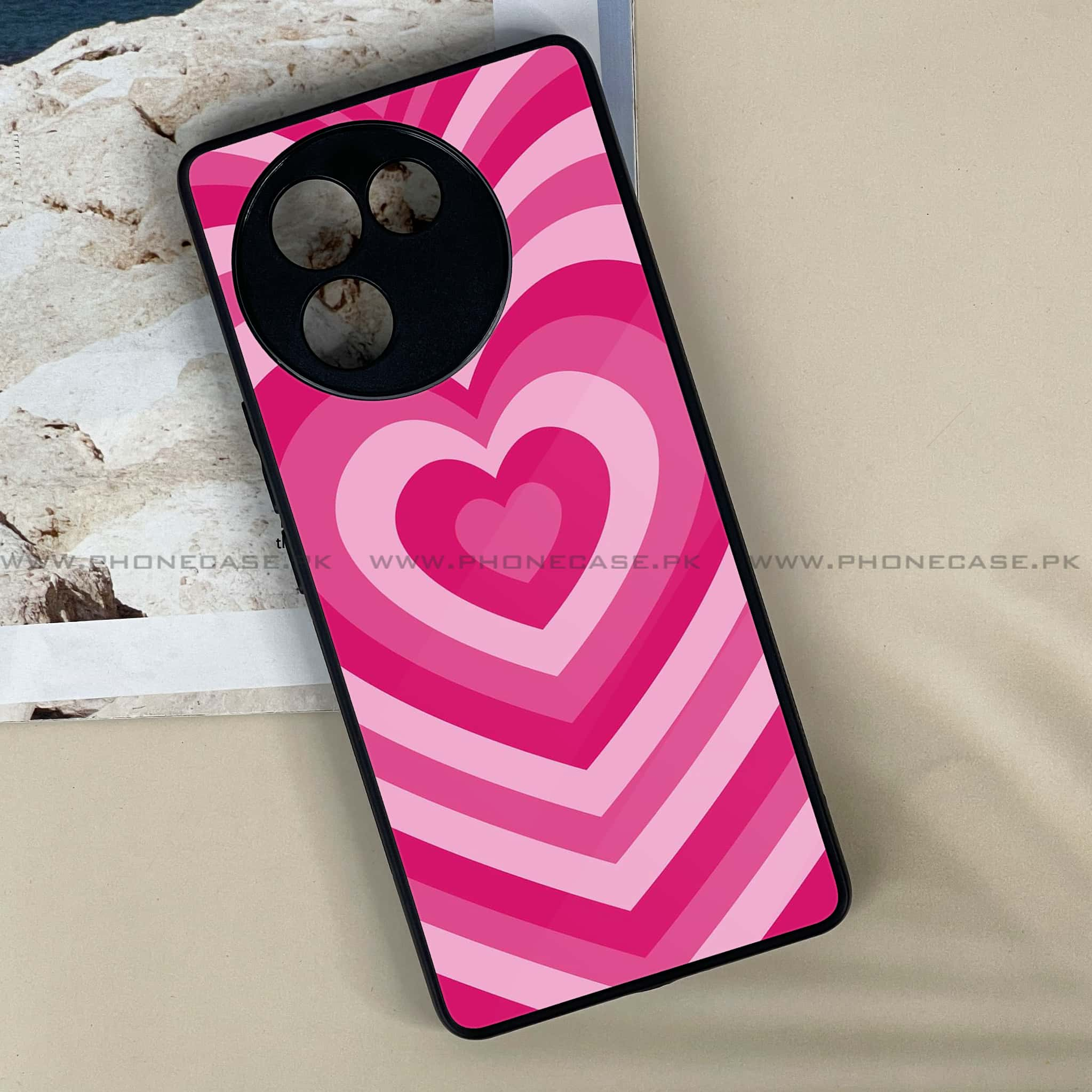 Vivo V30E - Heart Beat Series - Premium Printed Metal soft Bumper shock Proof Case