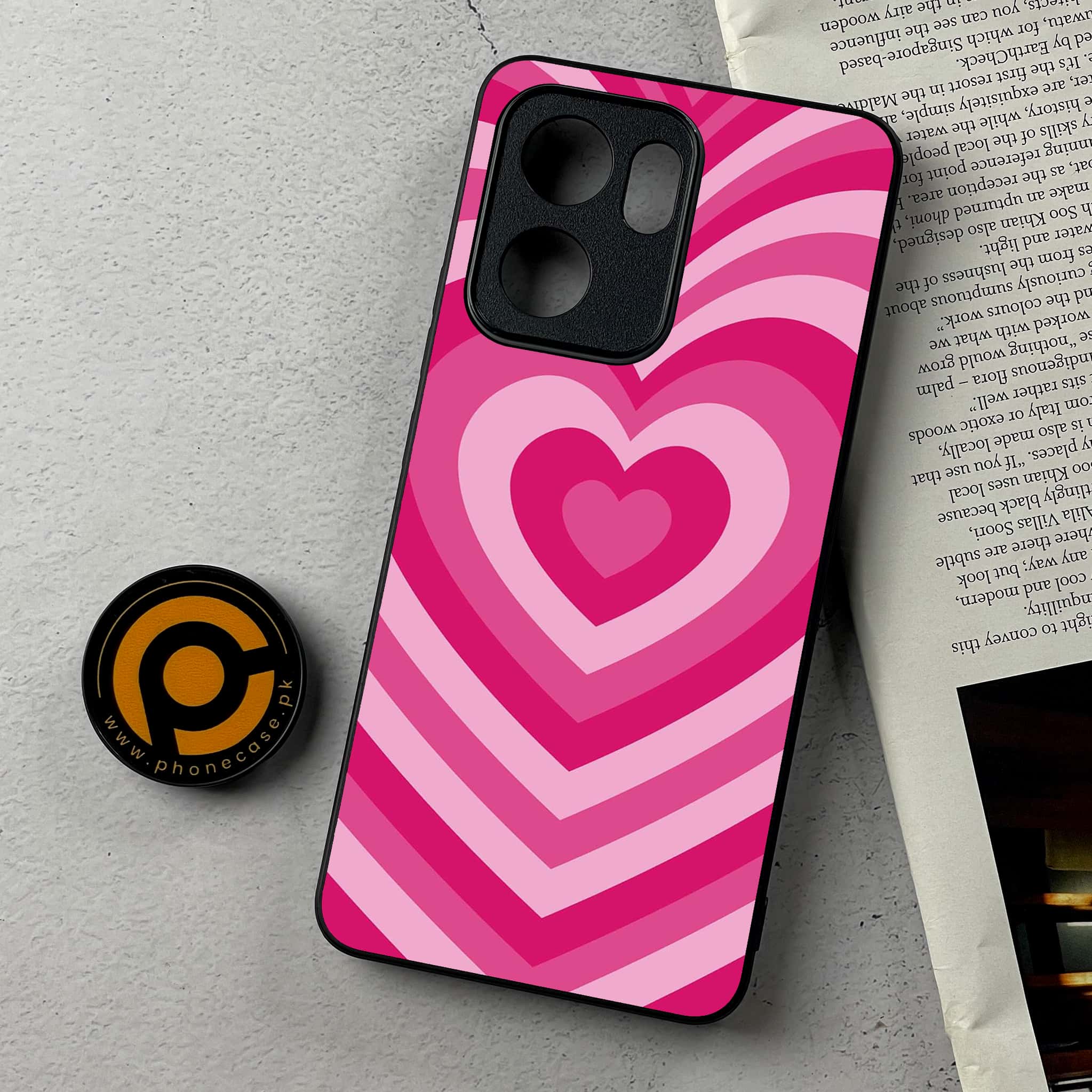 Oppo Reno 13F - Heart Beat Series - Premium Metal Printed Soft Bumper Shockproof Case