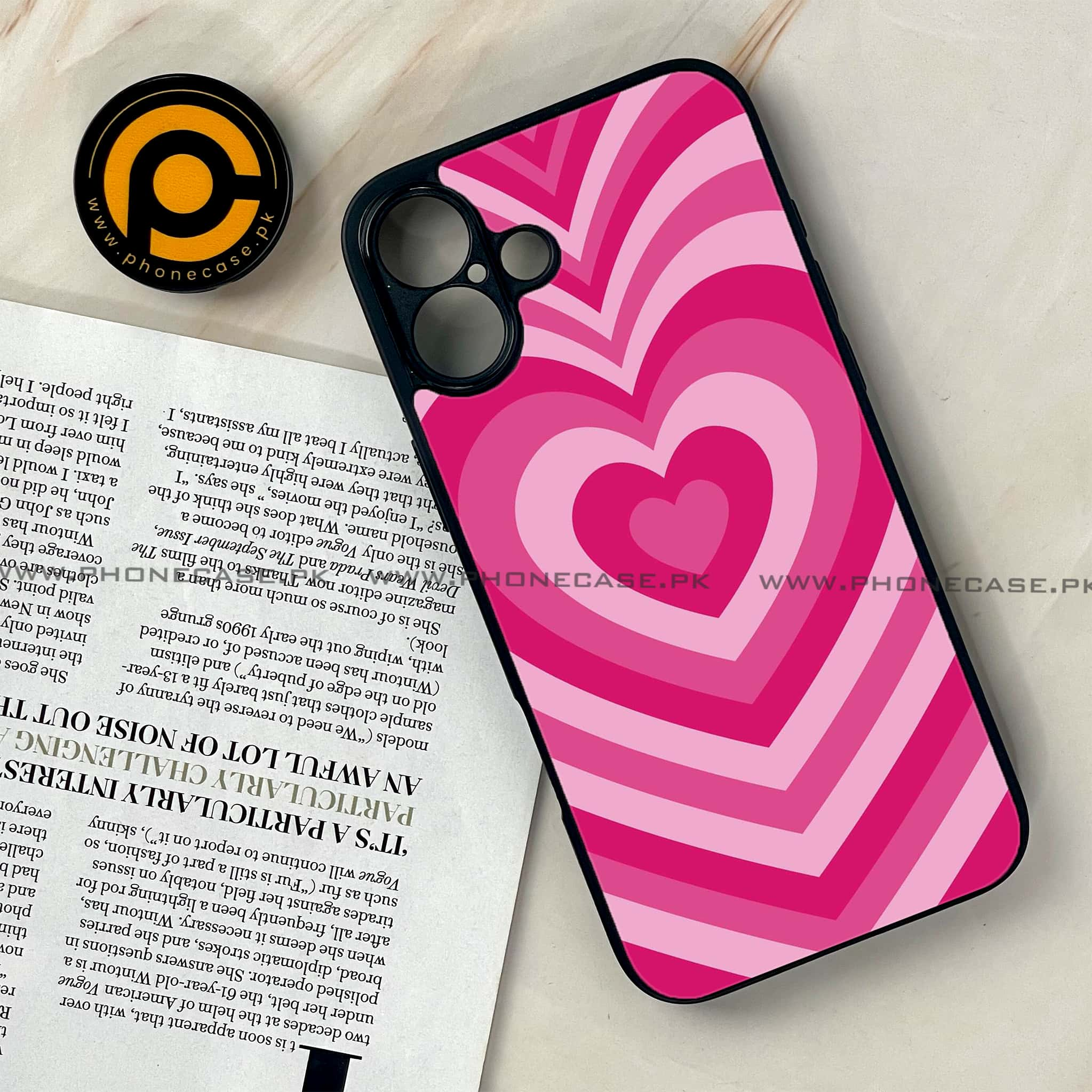 iPhone 16 Plus - Heart Beat Series - Premium Printed Glass soft Bumper shock Proof Case