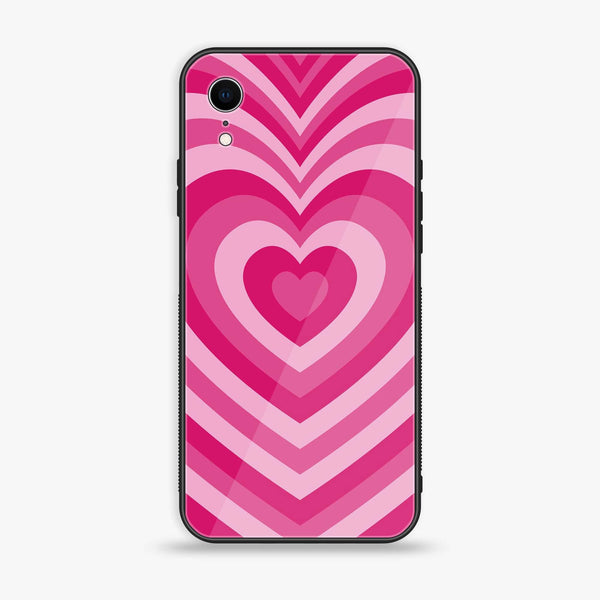 iPhone XR -Heart Beat Design 6 - Premium Printed Glass soft Bumper shock Proof Case CS-16408