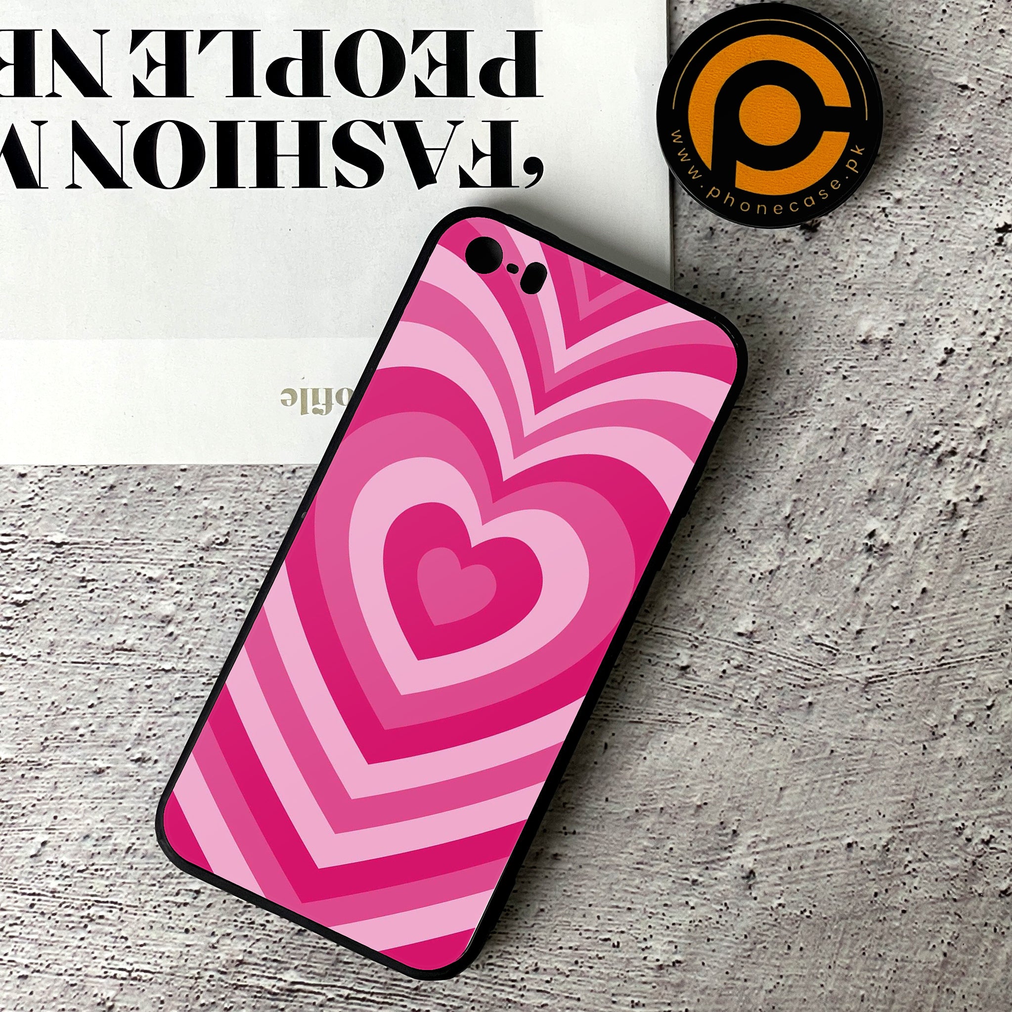 iPhone 5/5c/5s - Heart Beat Series - Premium Printed Glass soft Bumper shock Proof Case