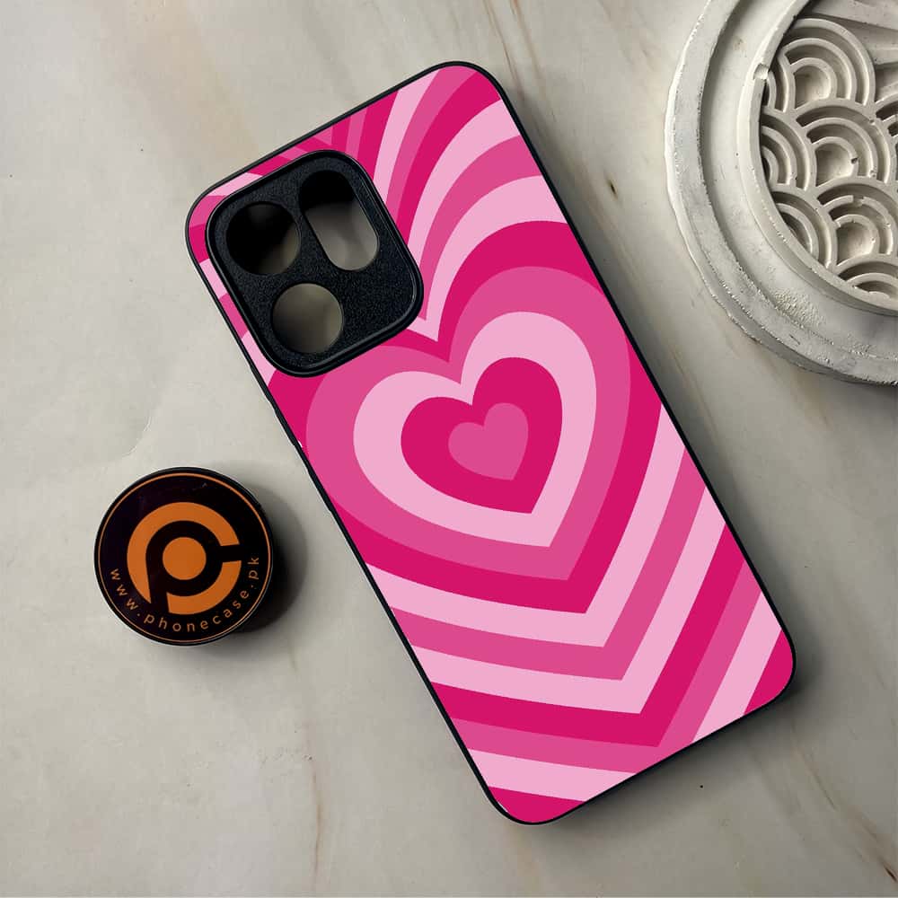 Oppo Reno 14F - Heart Beat Series - Premium Metal Printed Soft Bumper Shockproof Case
