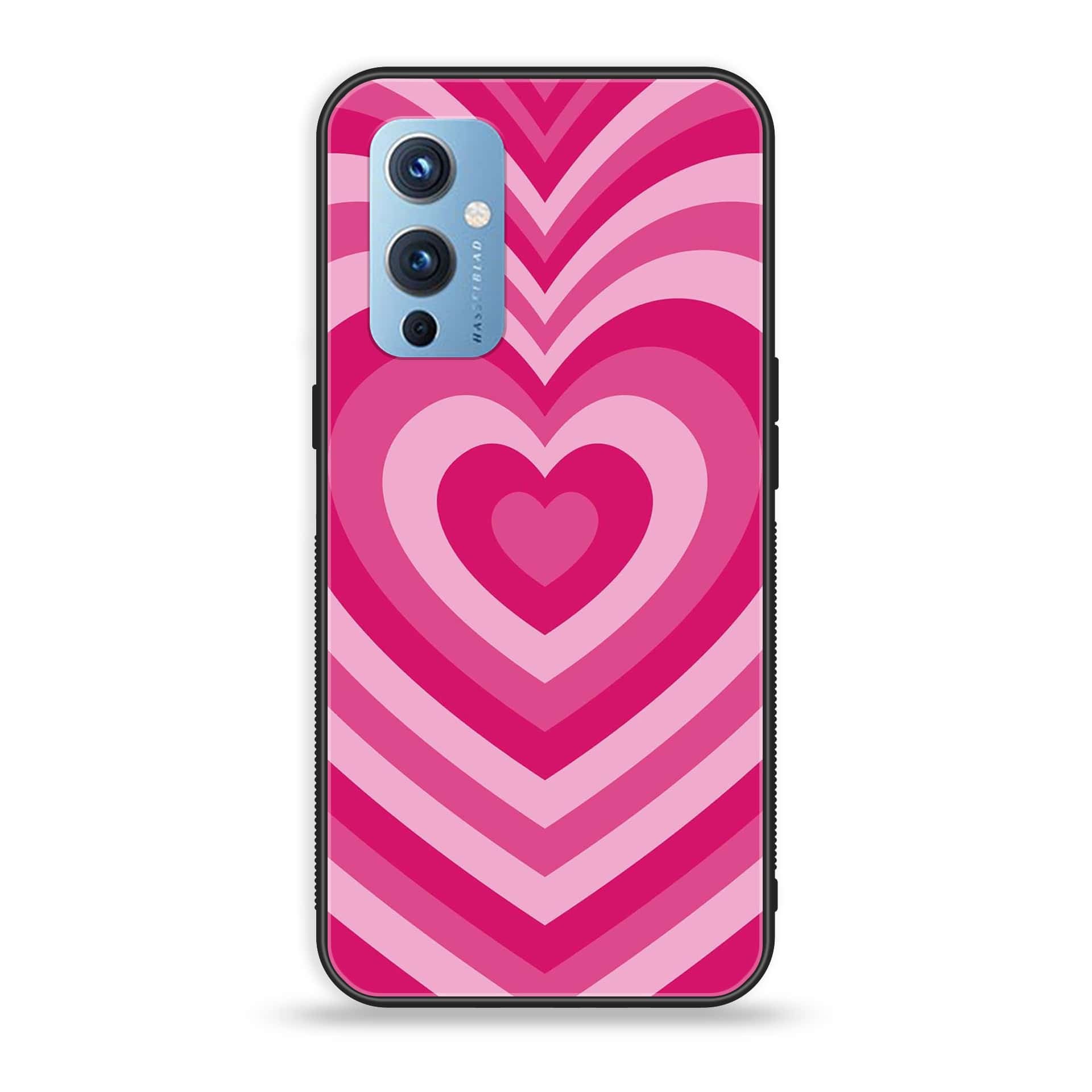 OnePlus 9 - Heart Beat Series - Premium Printed Glass soft Bumper shock Proof Case