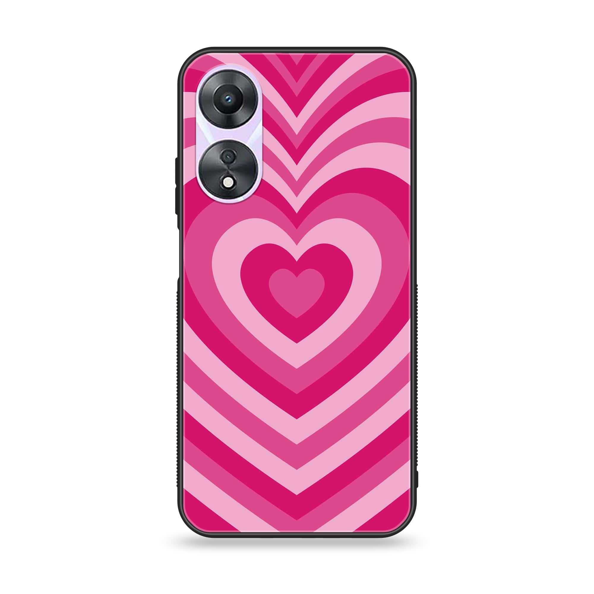 Oppo A78 4G - Heart Beat Series - Premium Printed Glass soft Bumper shock Proof Case
