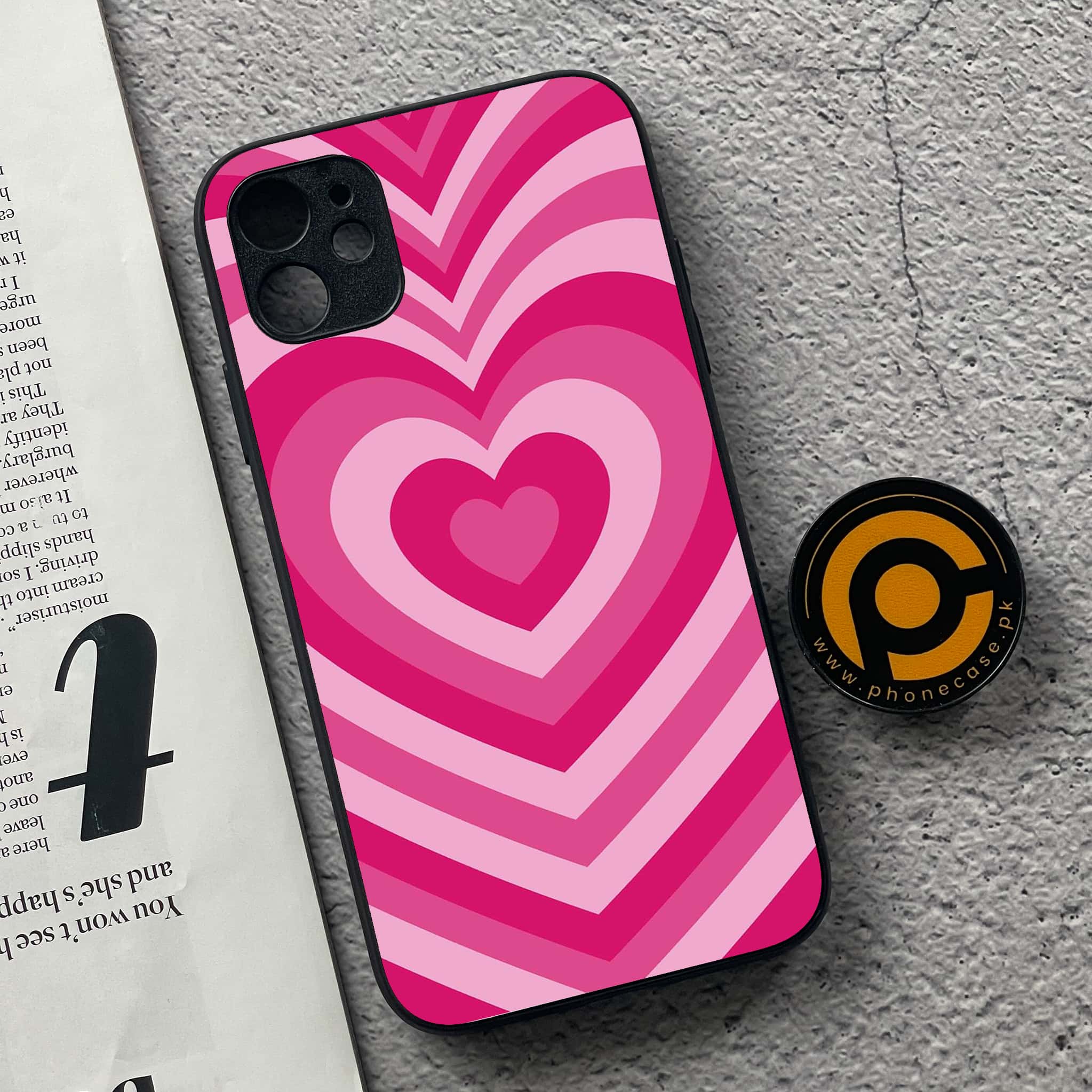 iPhone 11  Heart Beat Series  Premium Printed Glass soft Bumper shock Proof Case