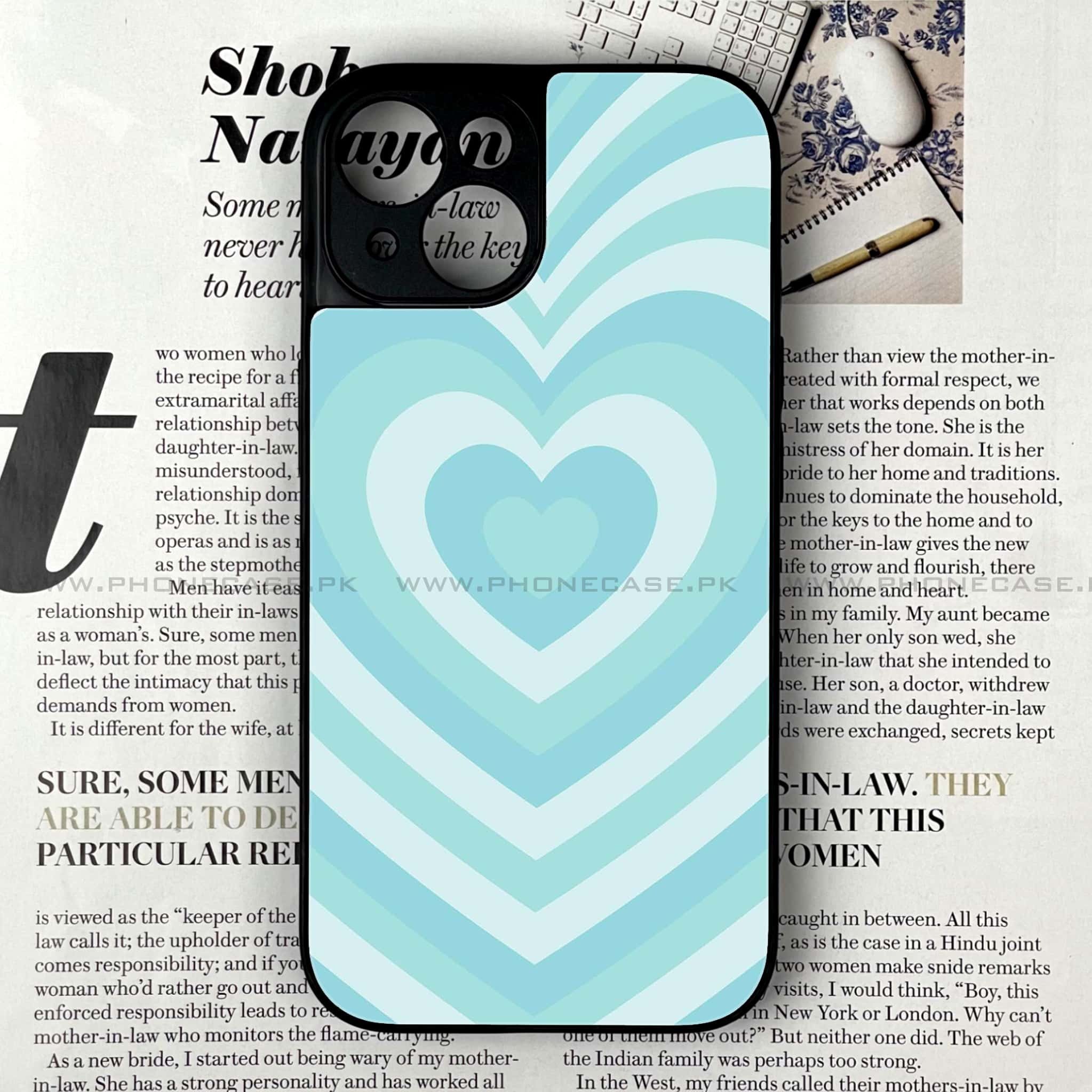 iPhone 15 Plus - Heart Beat Series - Premium Printed Glass soft Bumper shock Proof Case