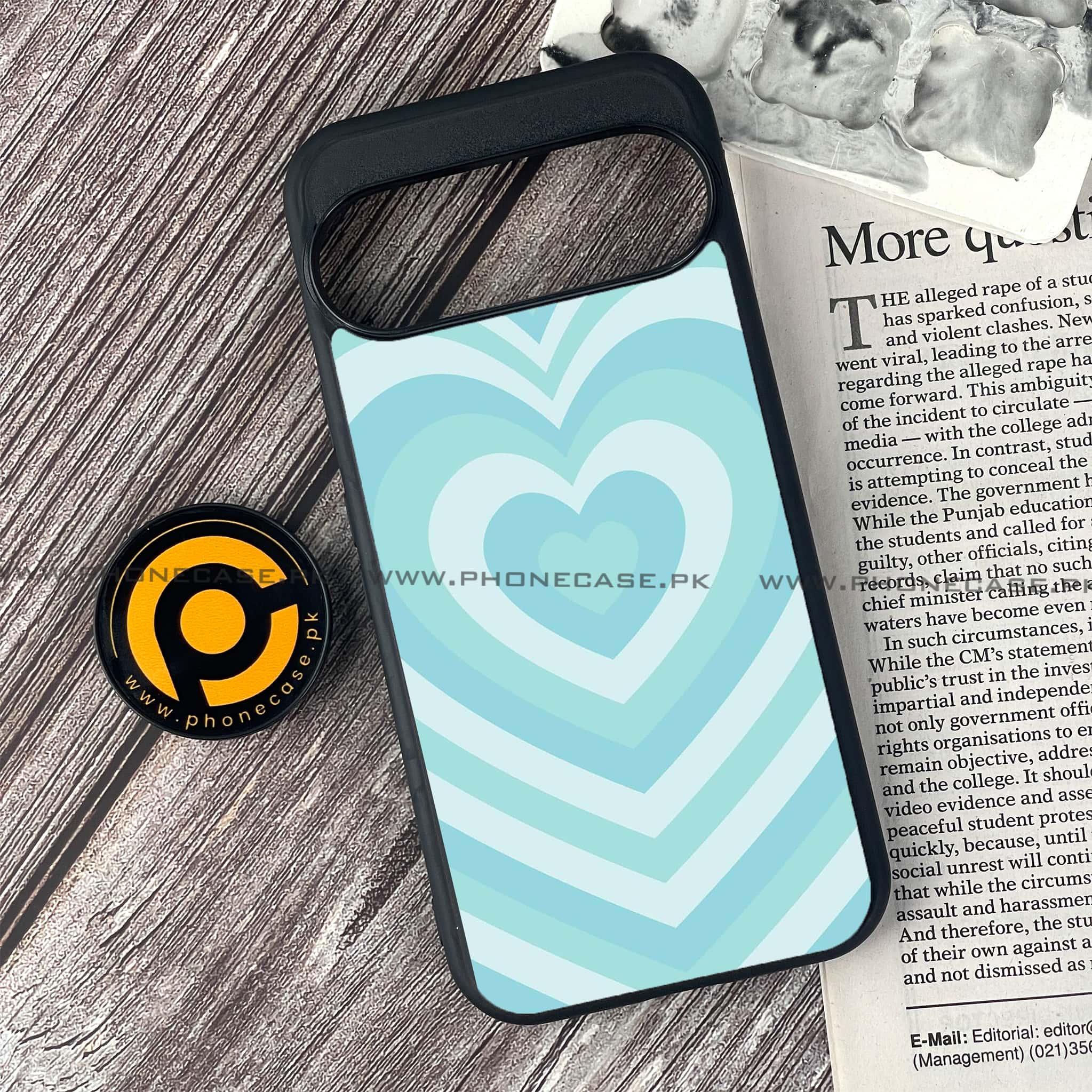 Google Pixel 9 - Heart Beat Series - Premium Metal Printed soft Bumper Shock Proof Case
