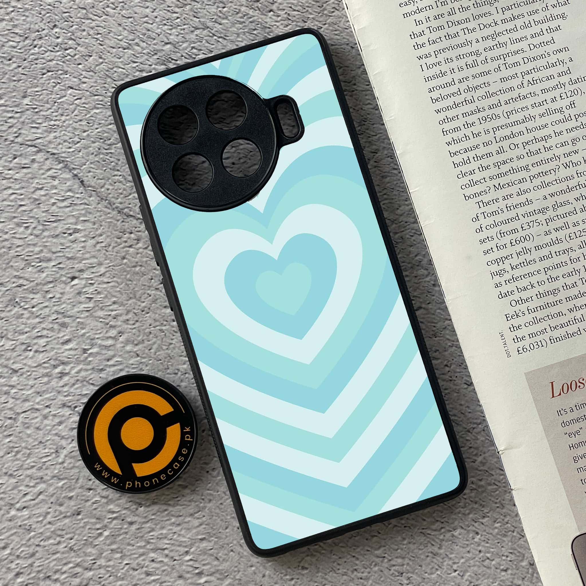 Tecno Spark 20 pro plus - Heart Beat Series - Premium Printed Glass soft Bumper shock Proof Case